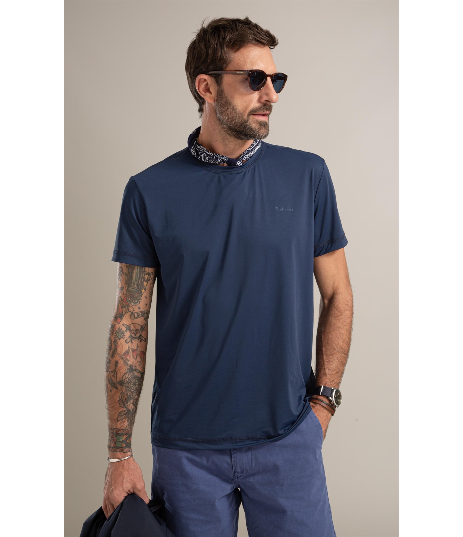 T-Shirt Tech Malha Giant Bf Marinho