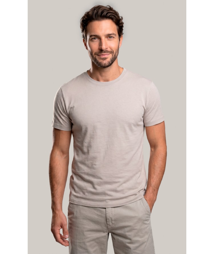 T-Shirt Textura Mock Areia