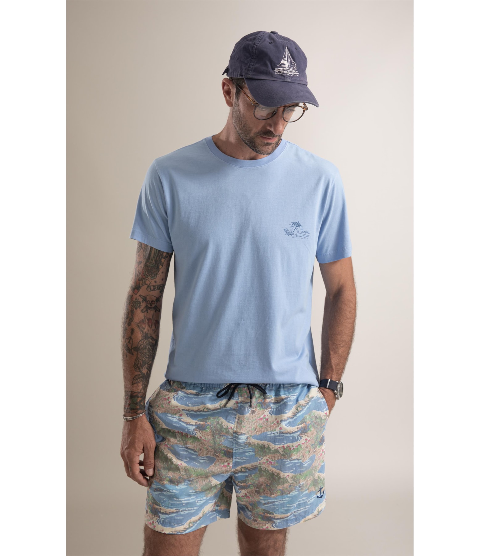 T-Shirt Tropez Sketch Azul Chofer