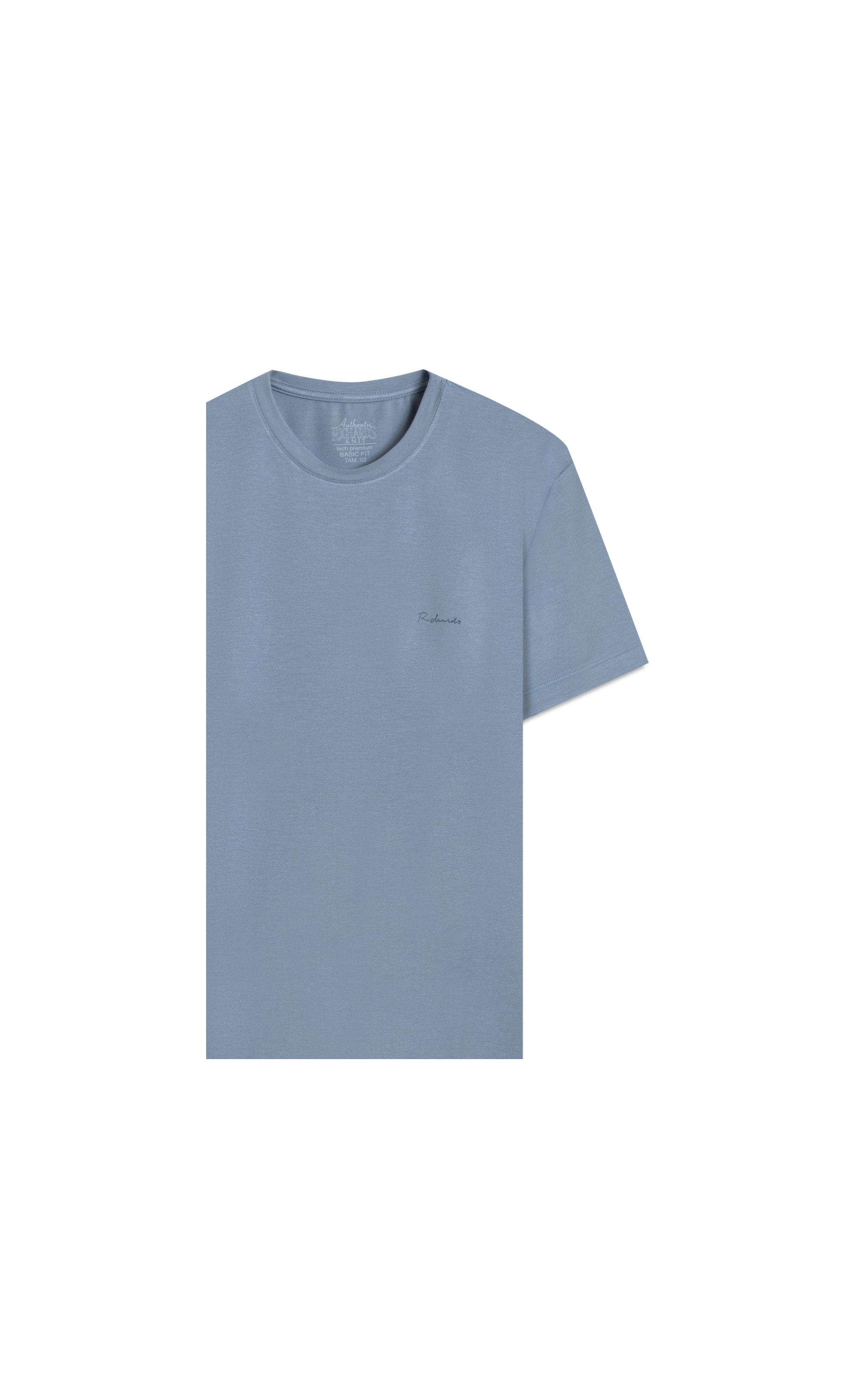 T-Shirt Visco Tech Mc Bf Azul Seco