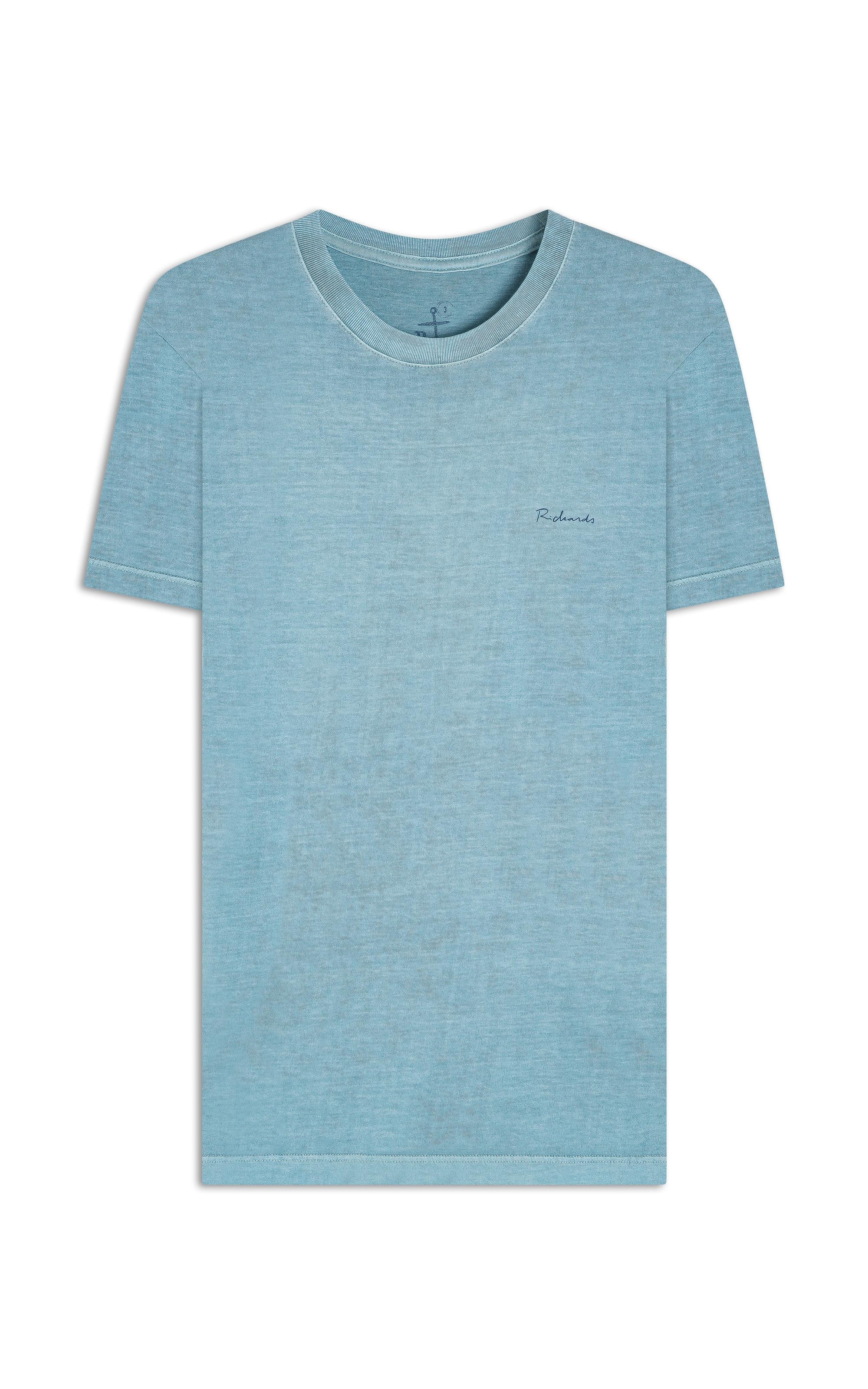 T-Shirt  Washed Abstract Azul Piscina