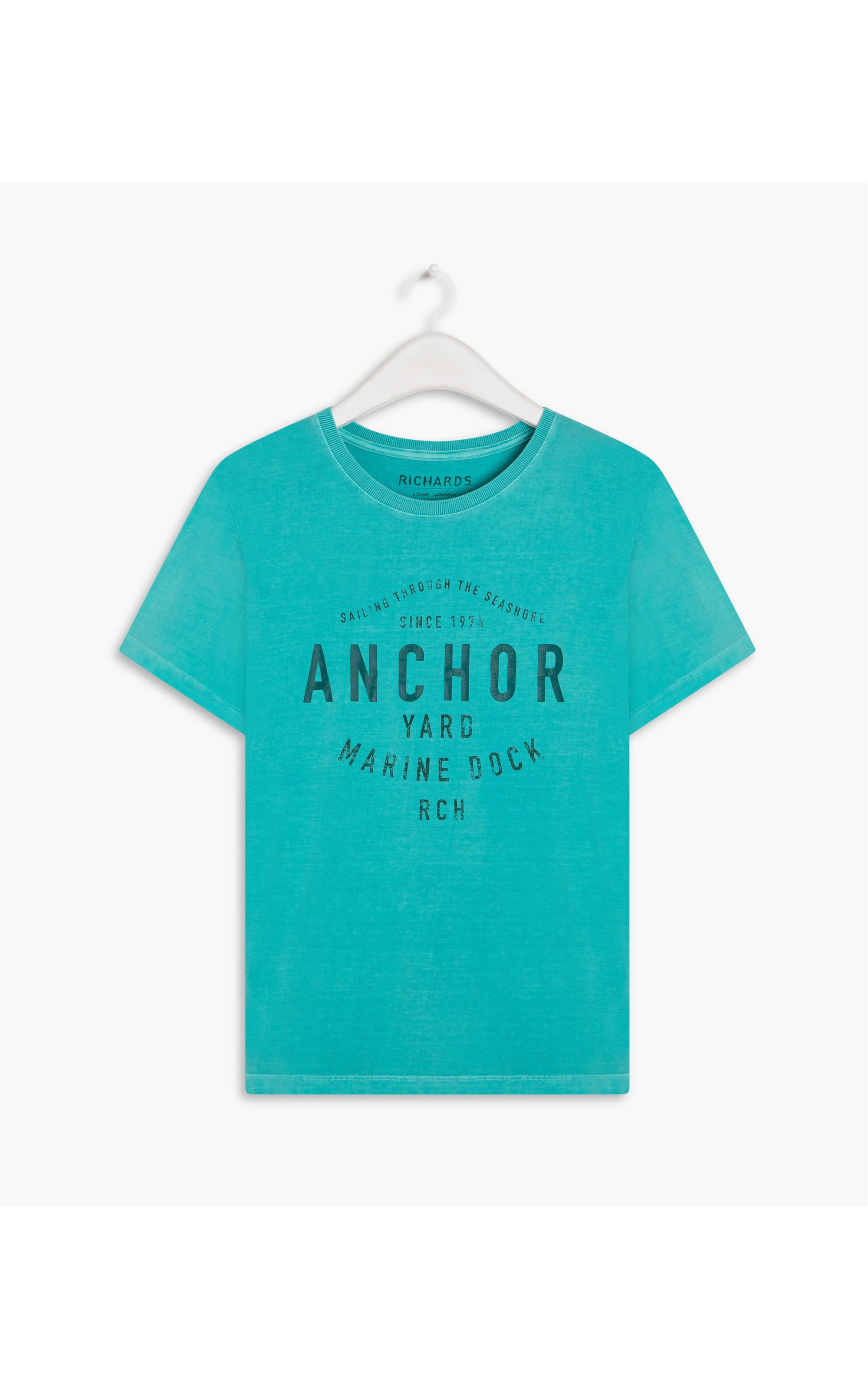 T-Shirt Washed Anchor Esmeralda