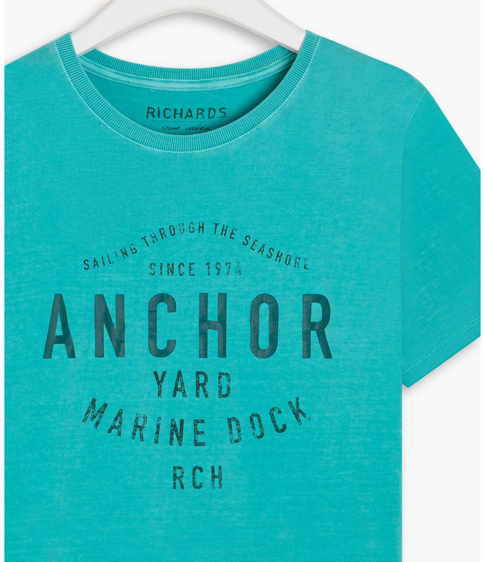 T-Shirt Washed Anchor Esmeralda