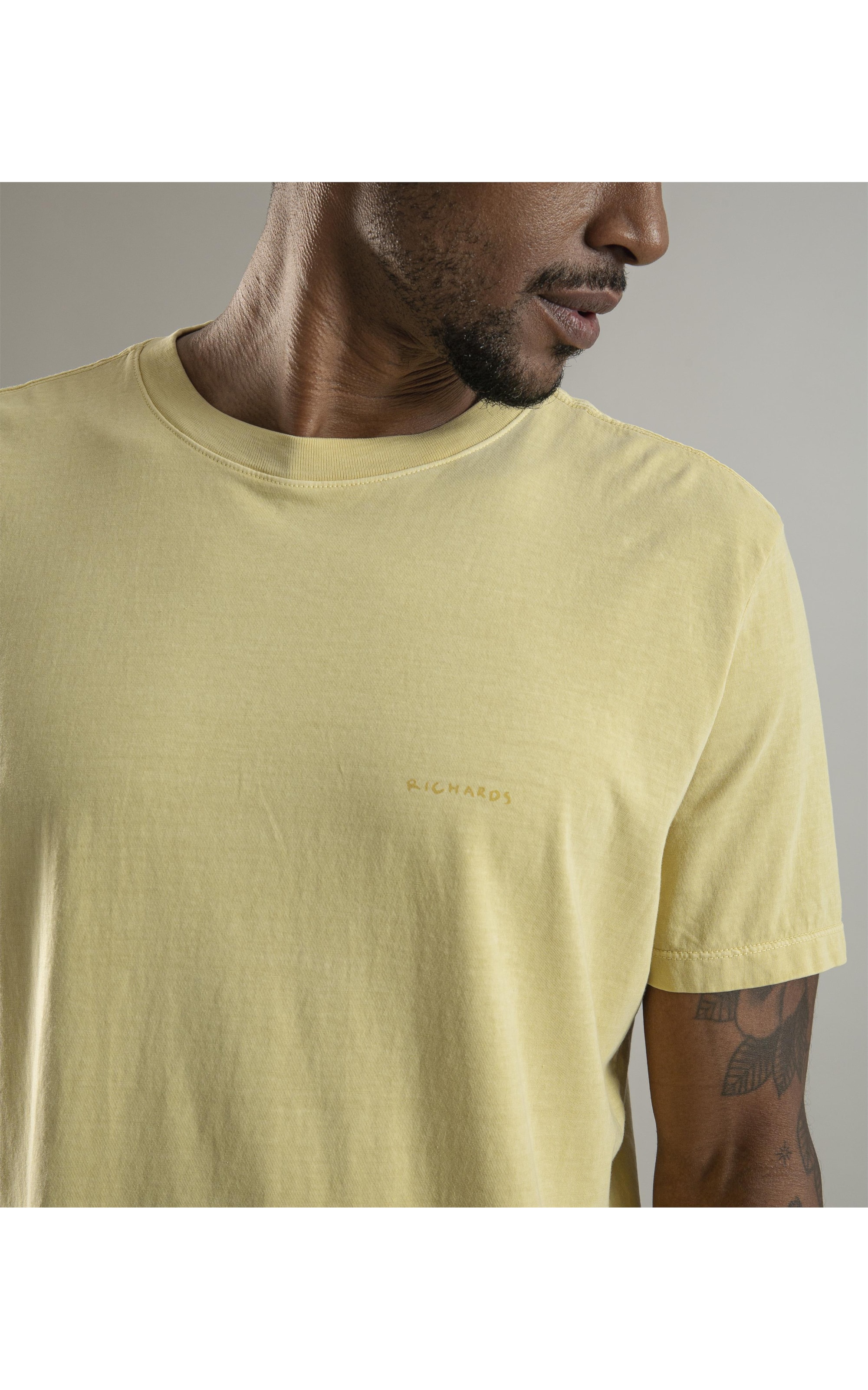 T-Shirt Washed Aquarela Amarelo