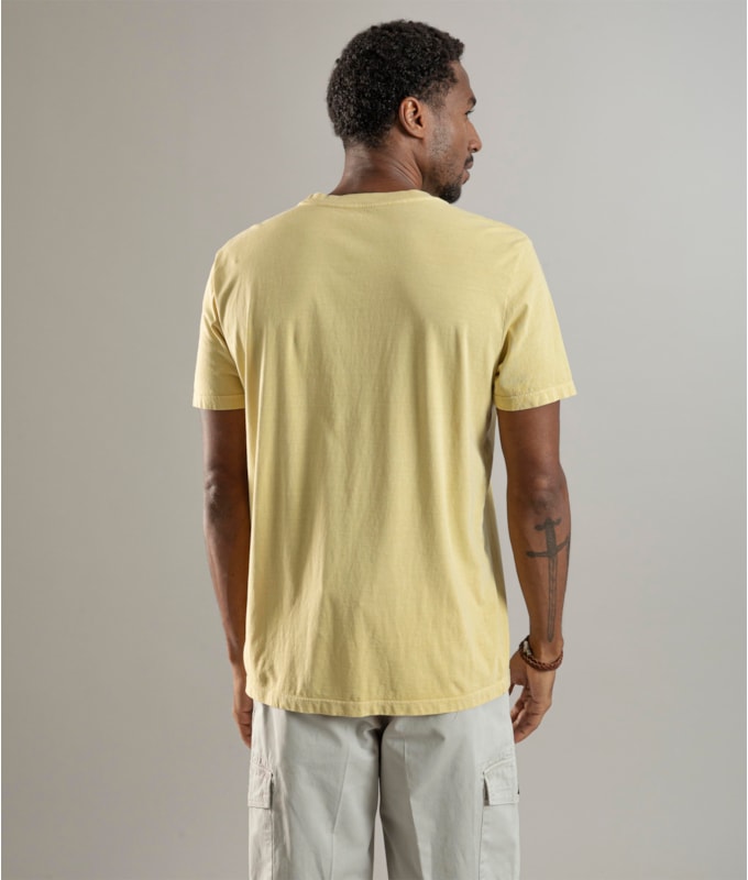 T-Shirt Washed Aquarela Amarelo