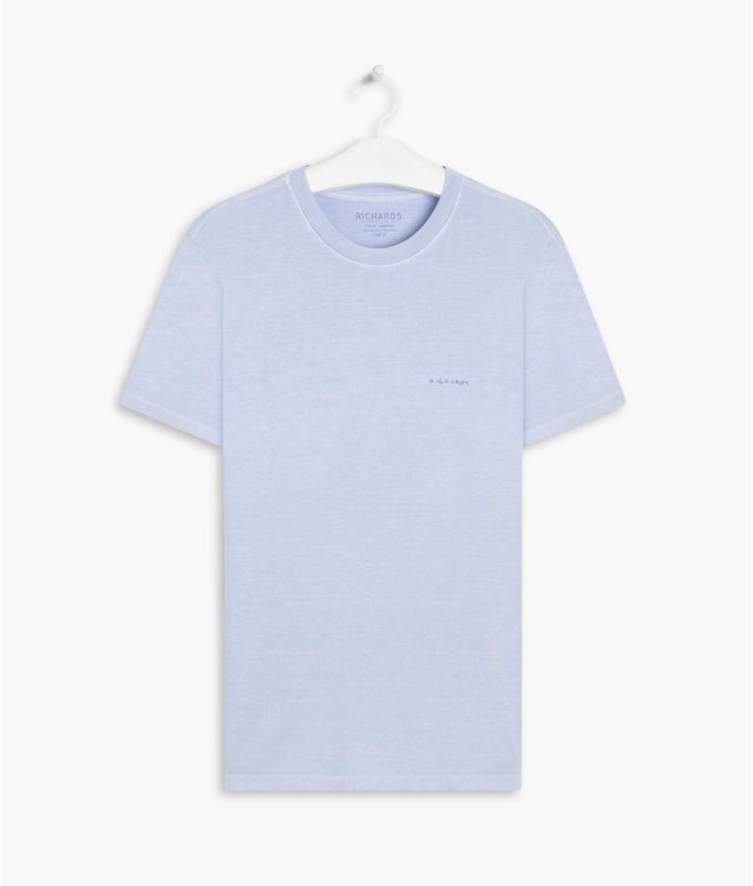 T-Shirt Washed Aquarela Azul Claro