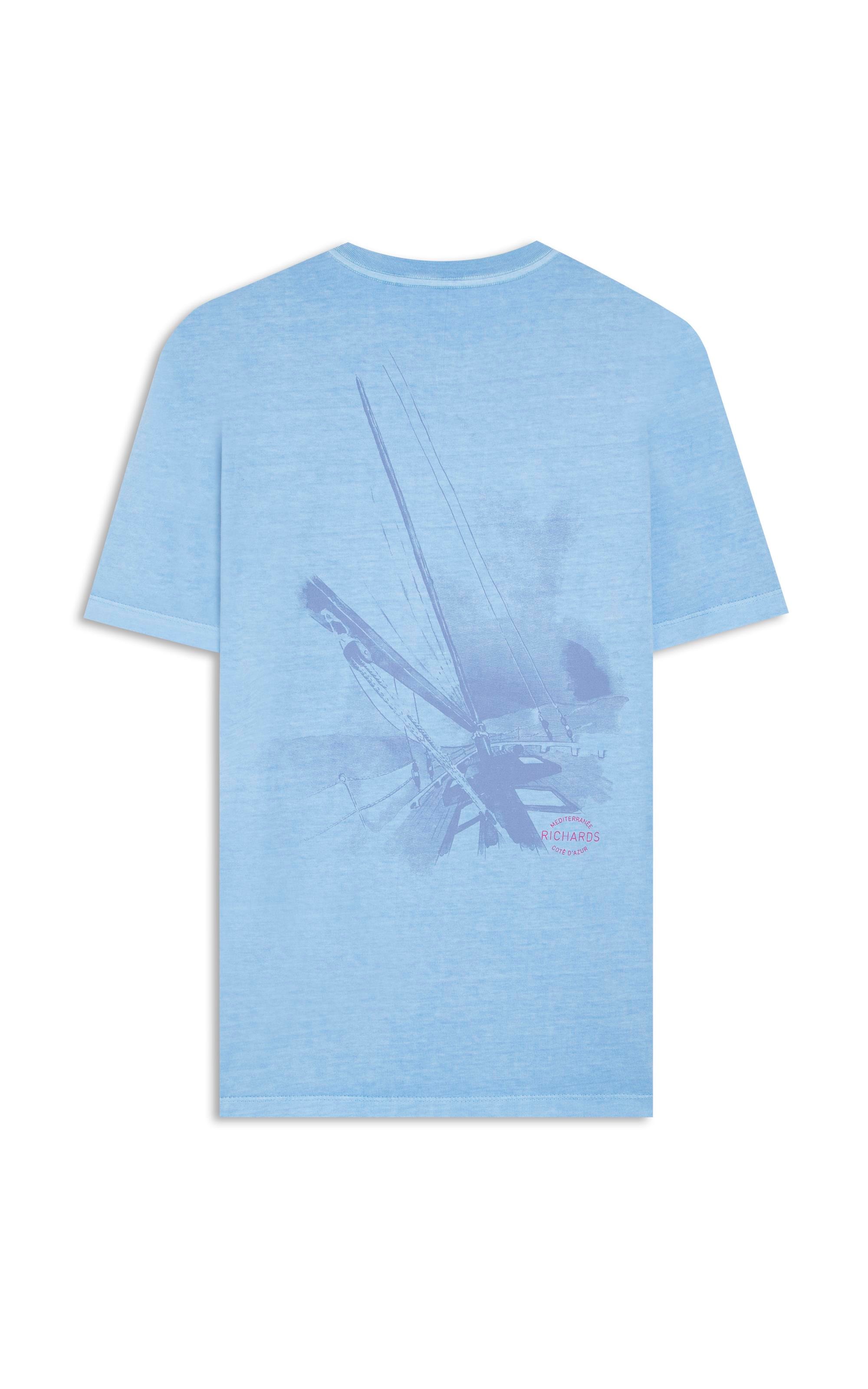 T-Shirt Washed Aquarela Azul Claro