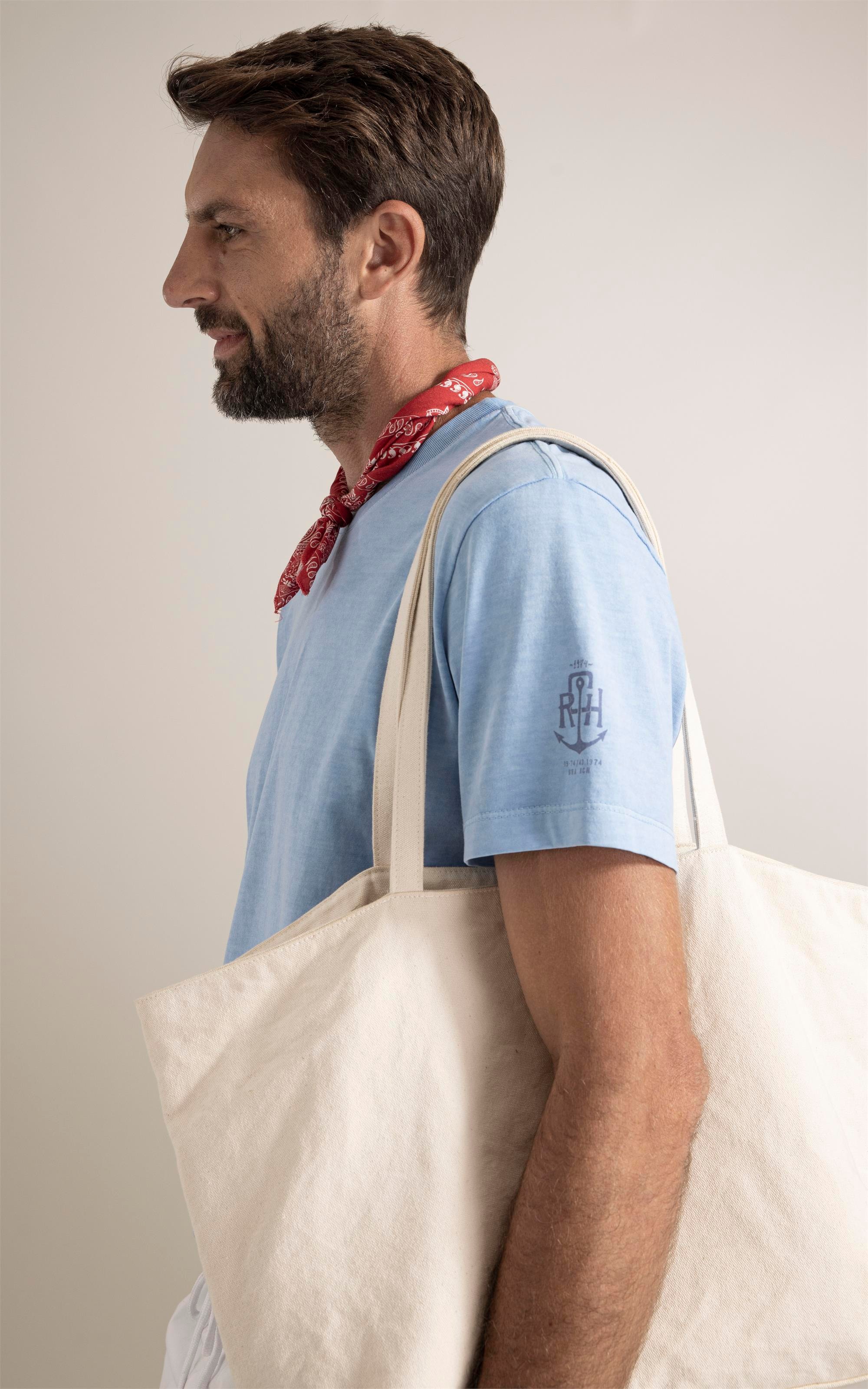 T-Shirt Washed Aquarela Azul Claro