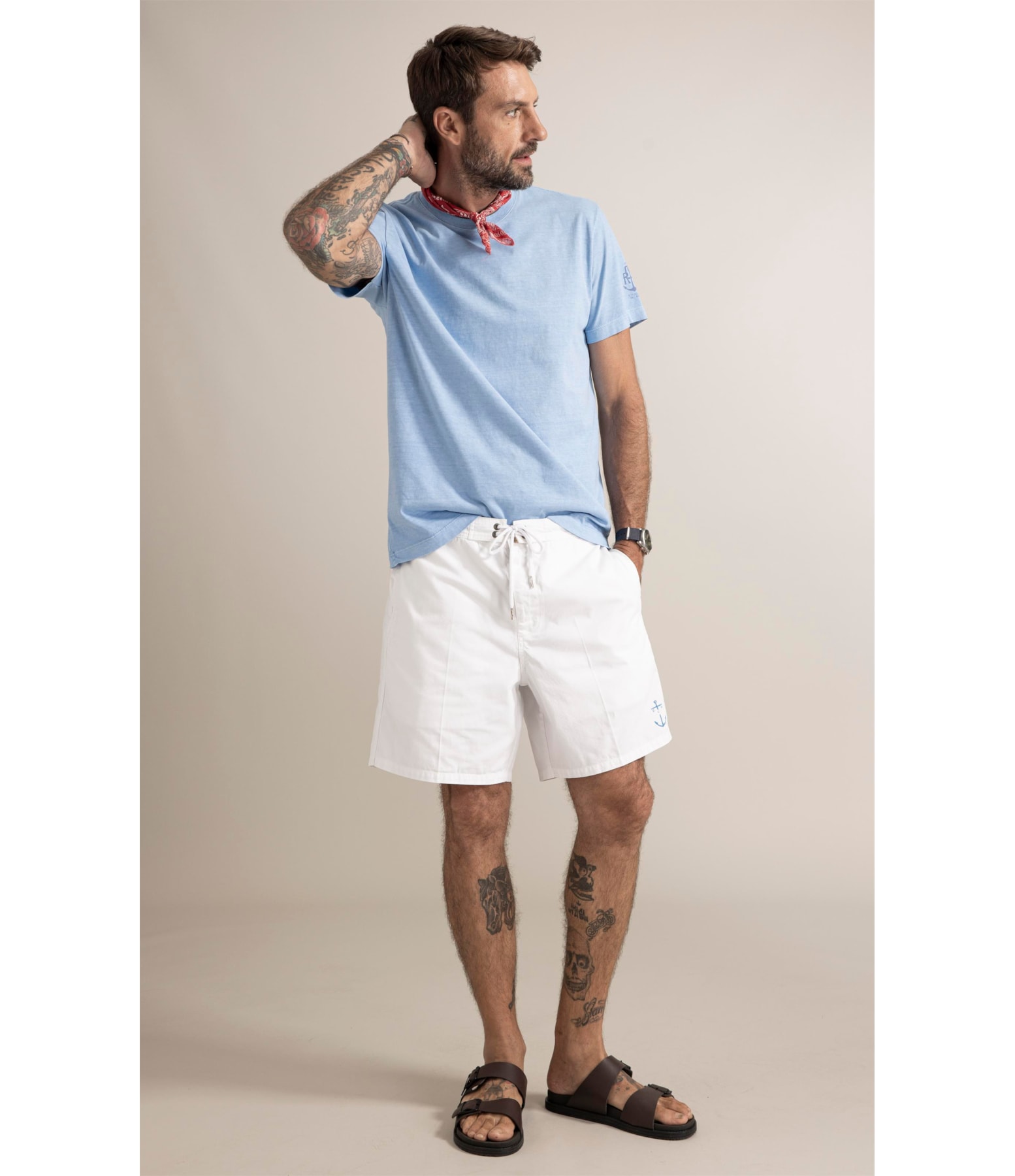 T-Shirt Washed Aquarela Azul Claro