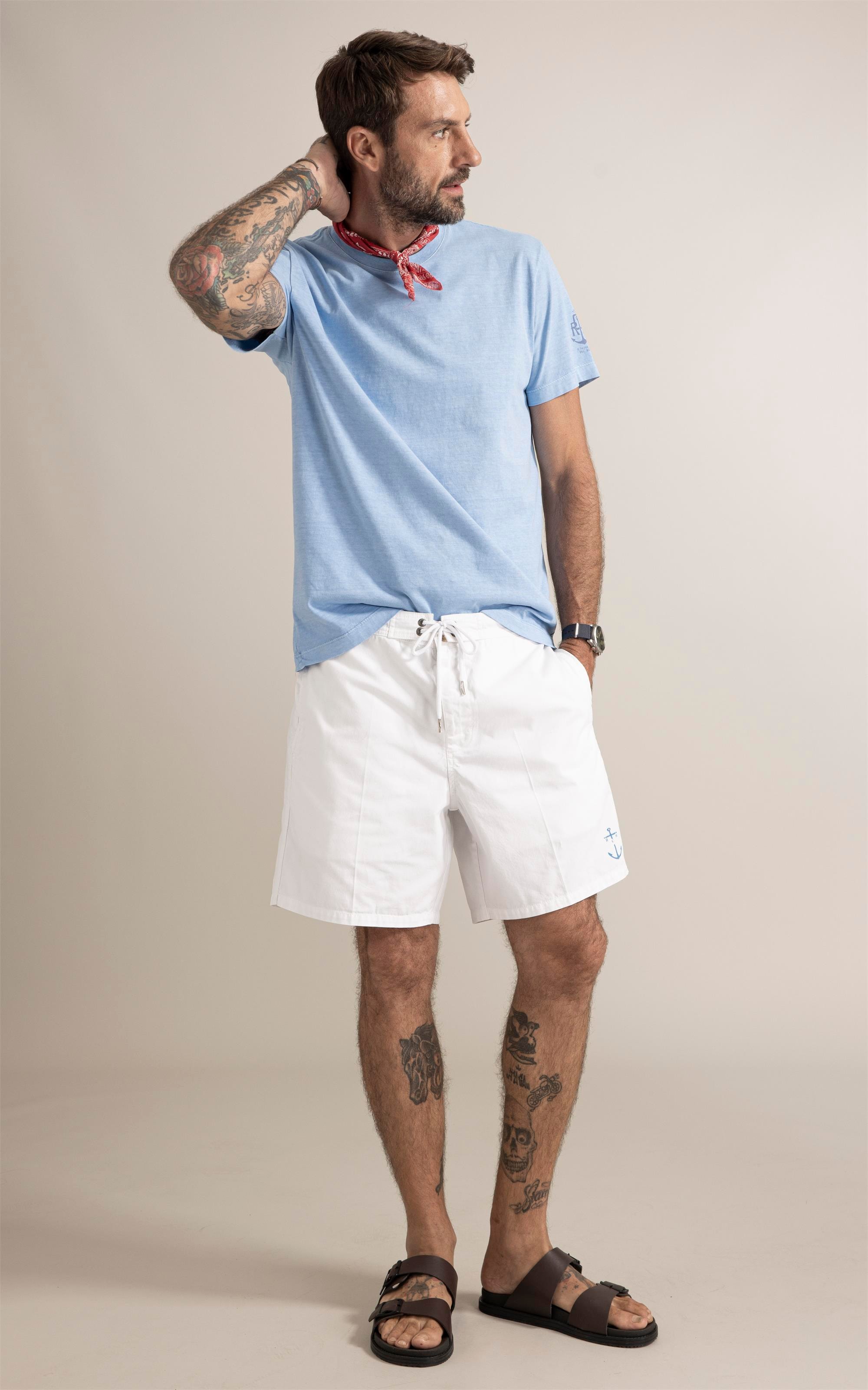T-Shirt Washed Aquarela Azul Claro