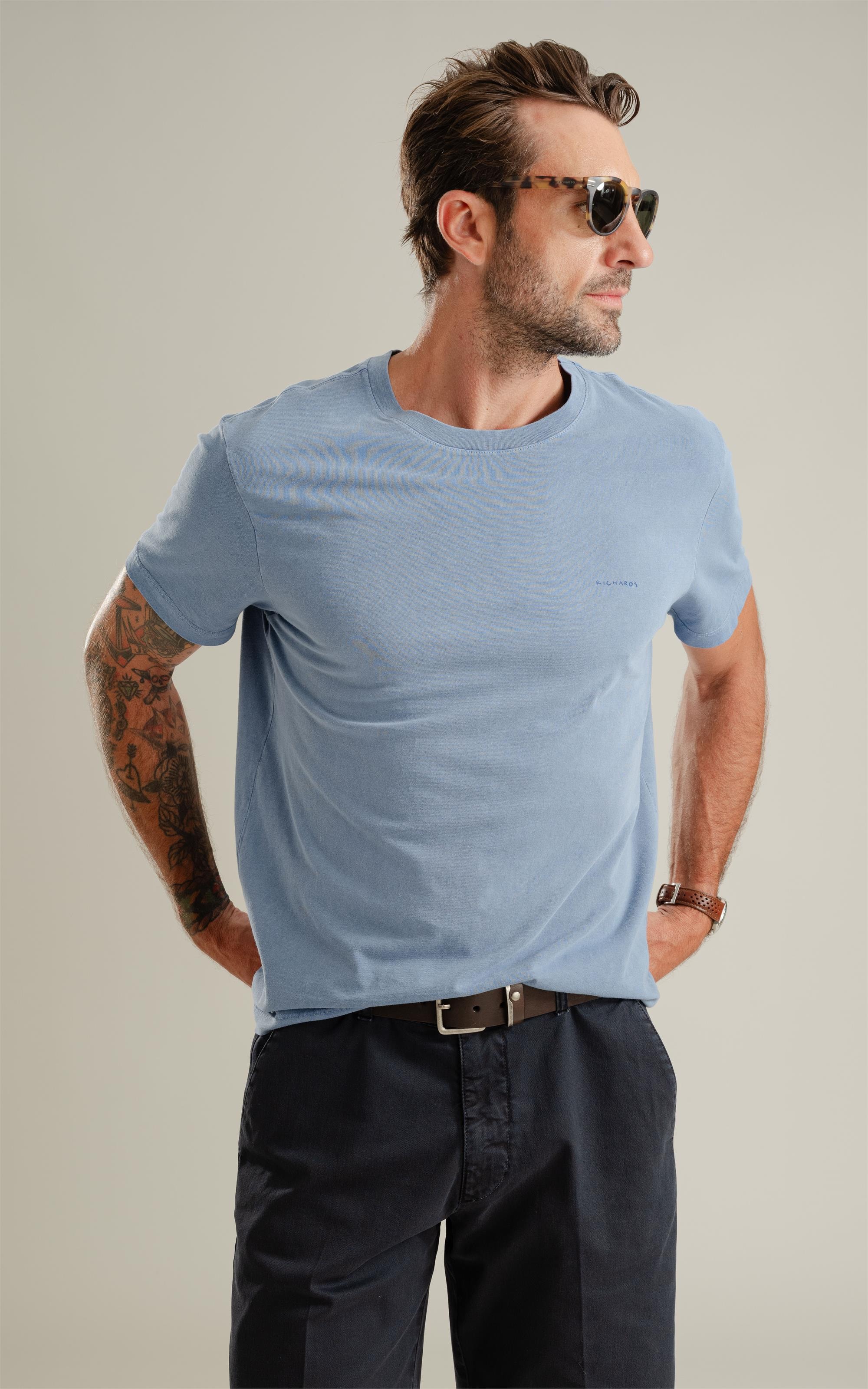 T-Shirt Washed Aquarela Azul Jeans