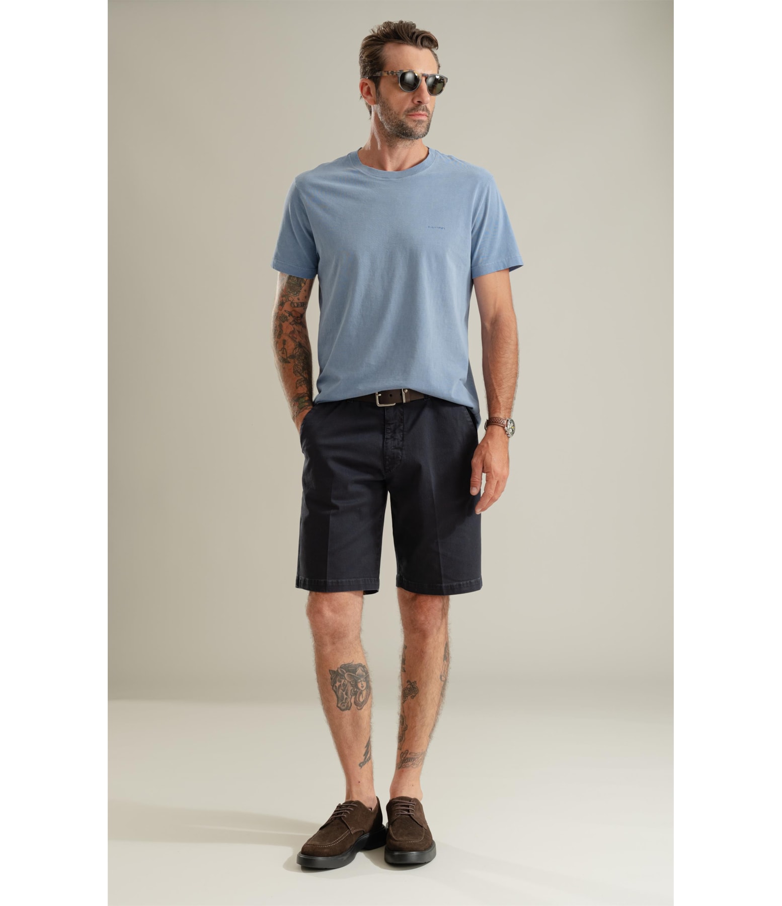 T-Shirt Washed Aquarela Azul Jeans