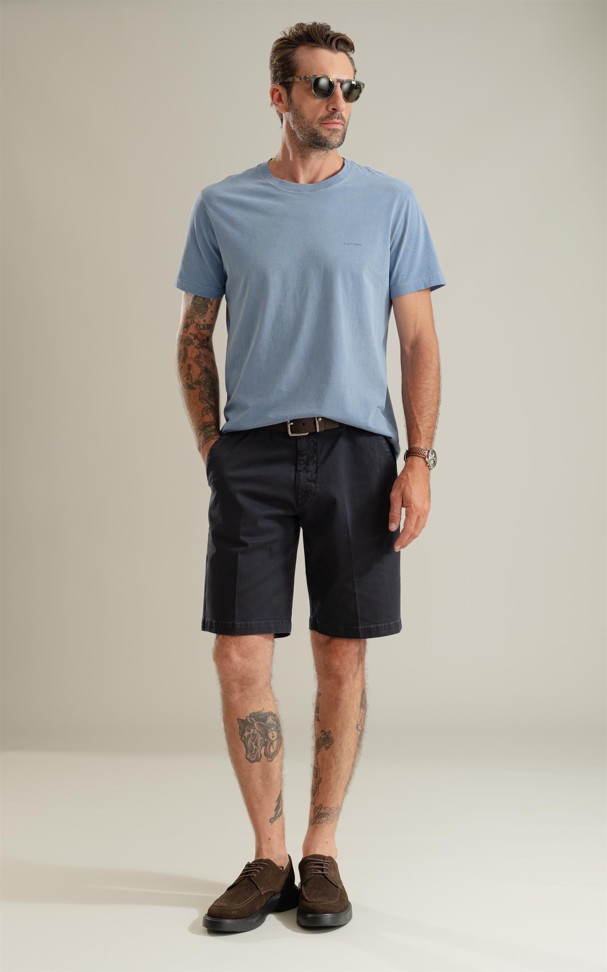 T-Shirt Washed Aquarela Azul Jeans