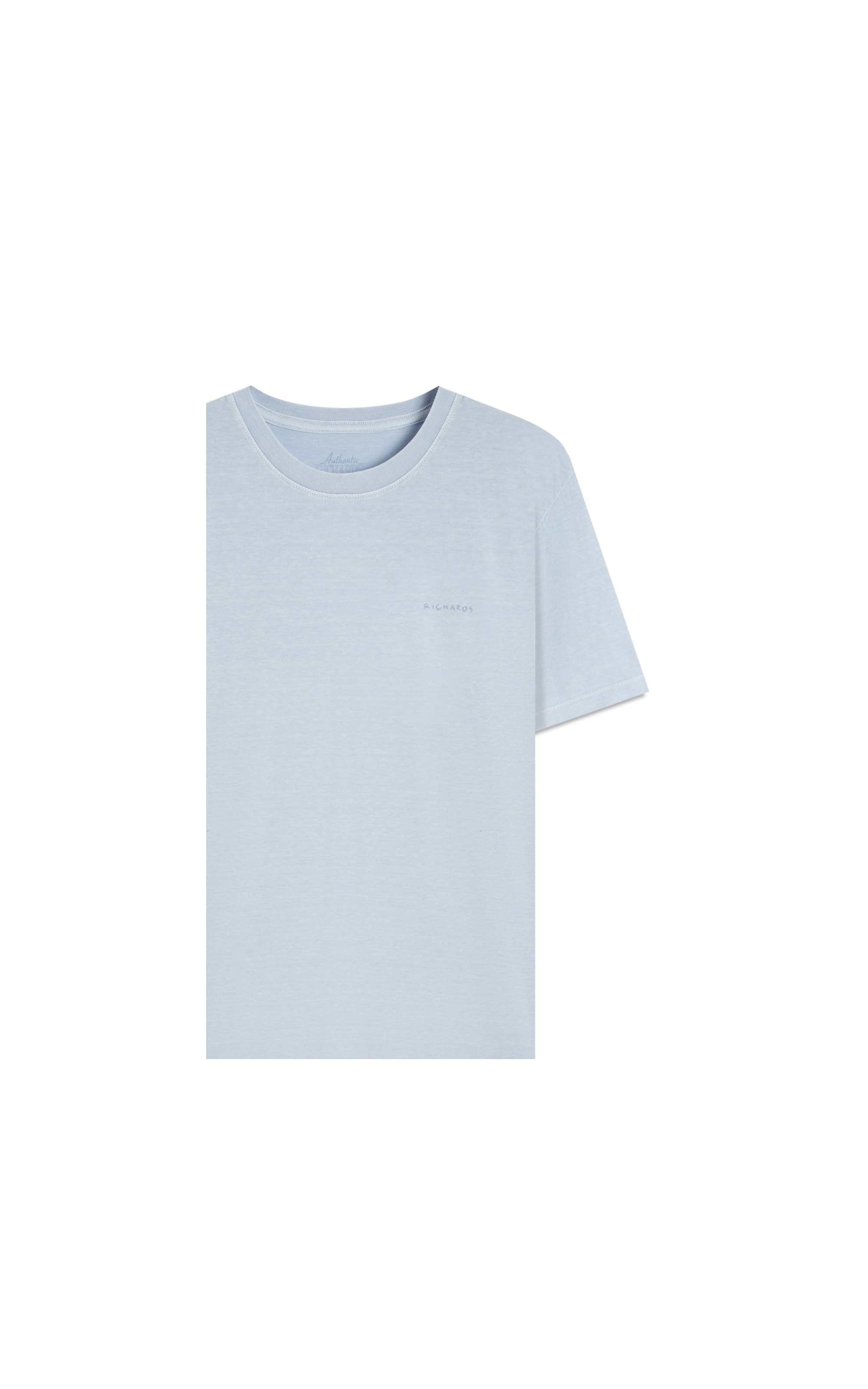 T-Shirt Washed Aquarela Azul Seco