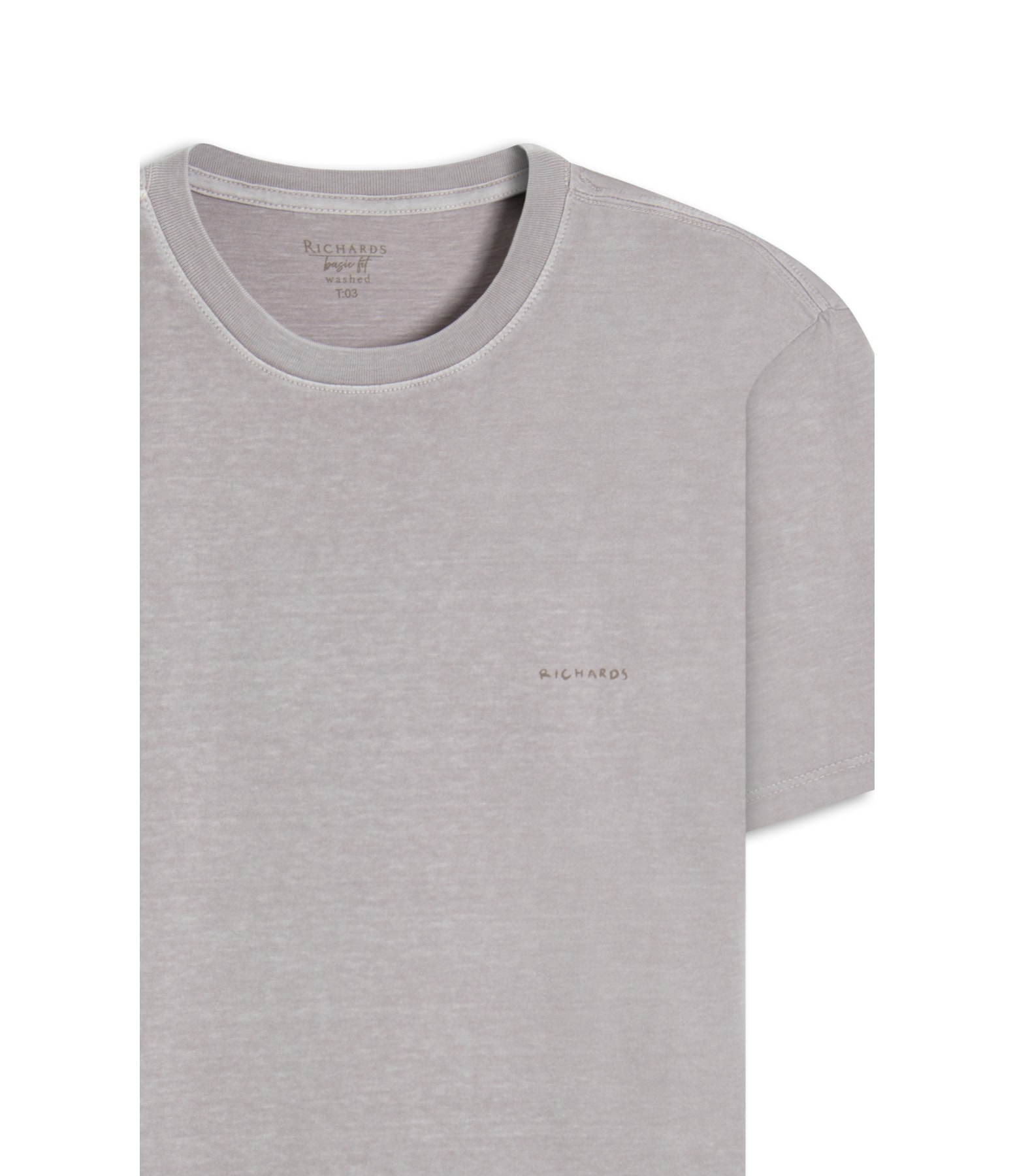T-Shirt Washed Aquarela Cinza Claro