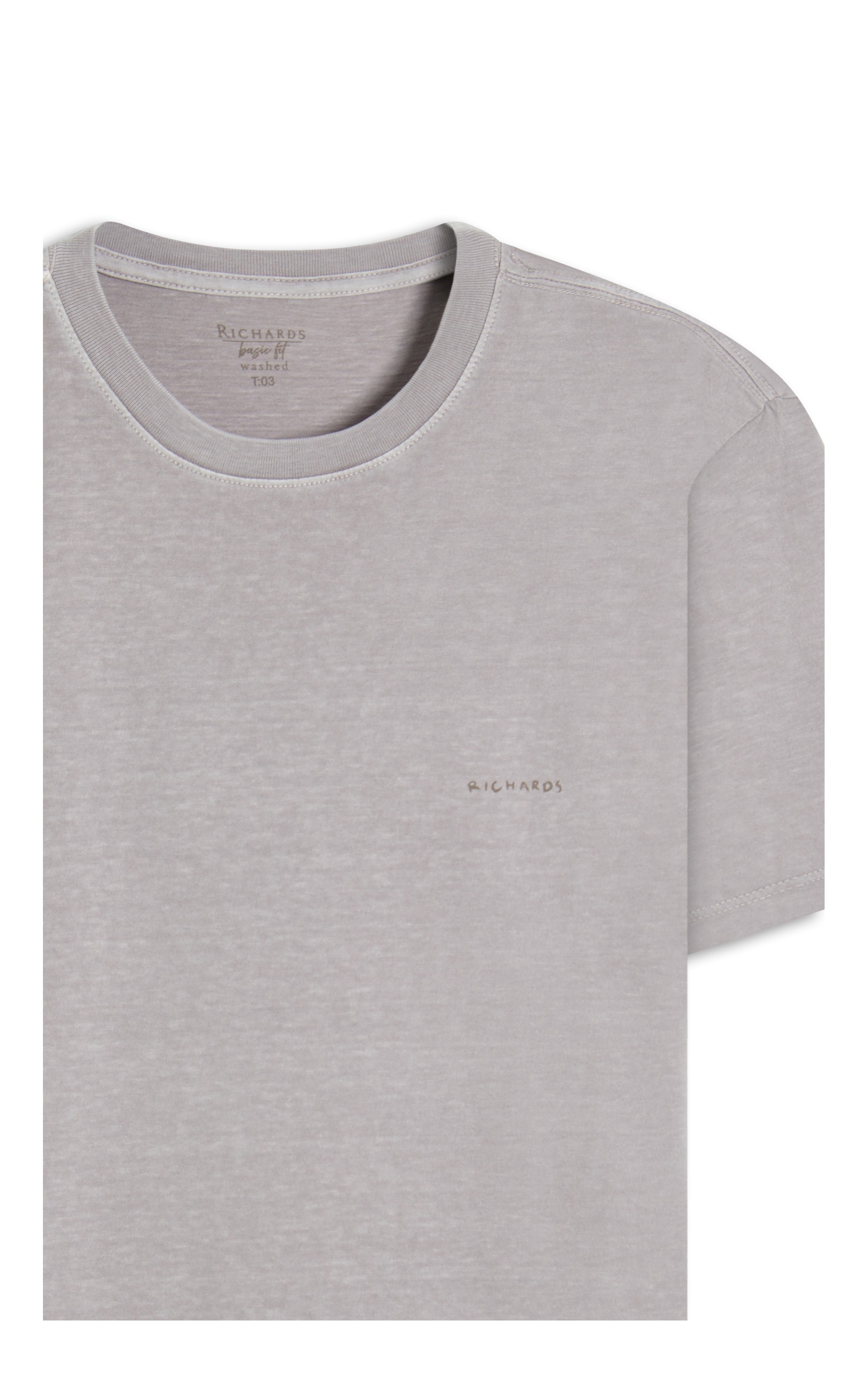 T-Shirt Washed Aquarela Cinza Claro