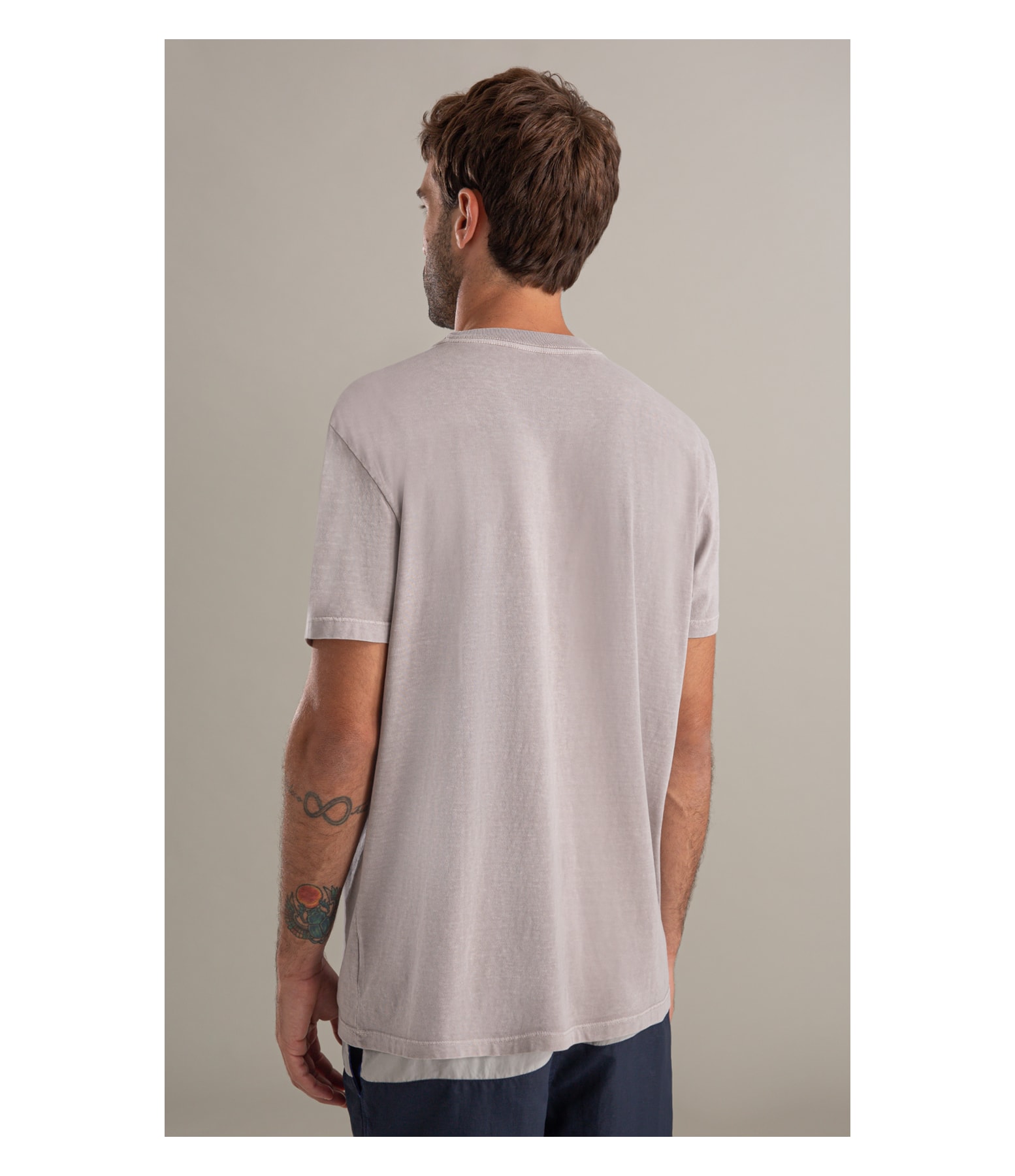 T-Shirt Washed Aquarela Cinza Claro