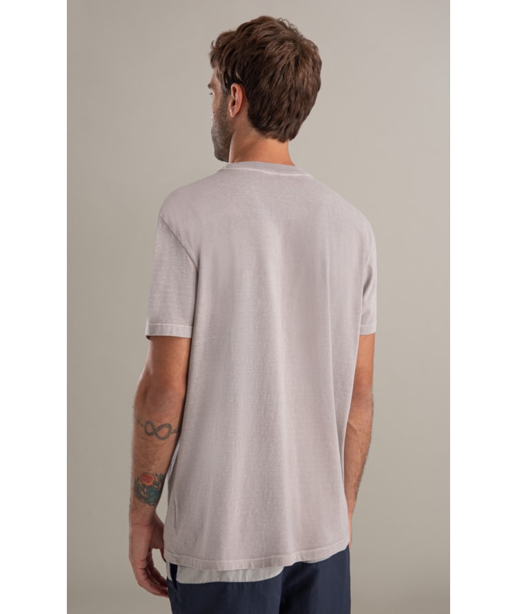 T-Shirt Washed Aquarela Cinza Claro