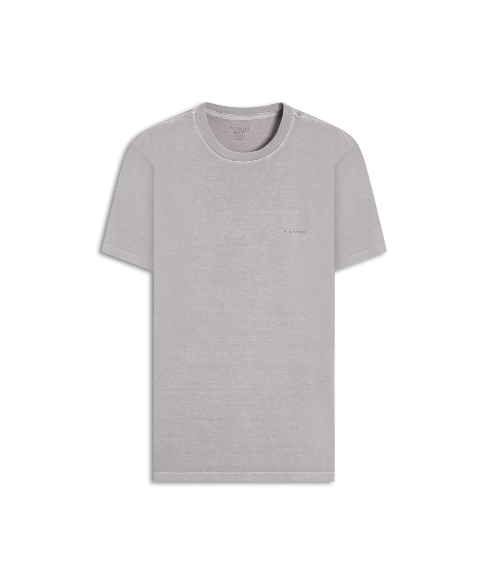 T-Shirt Washed Aquarela Cinza Claro