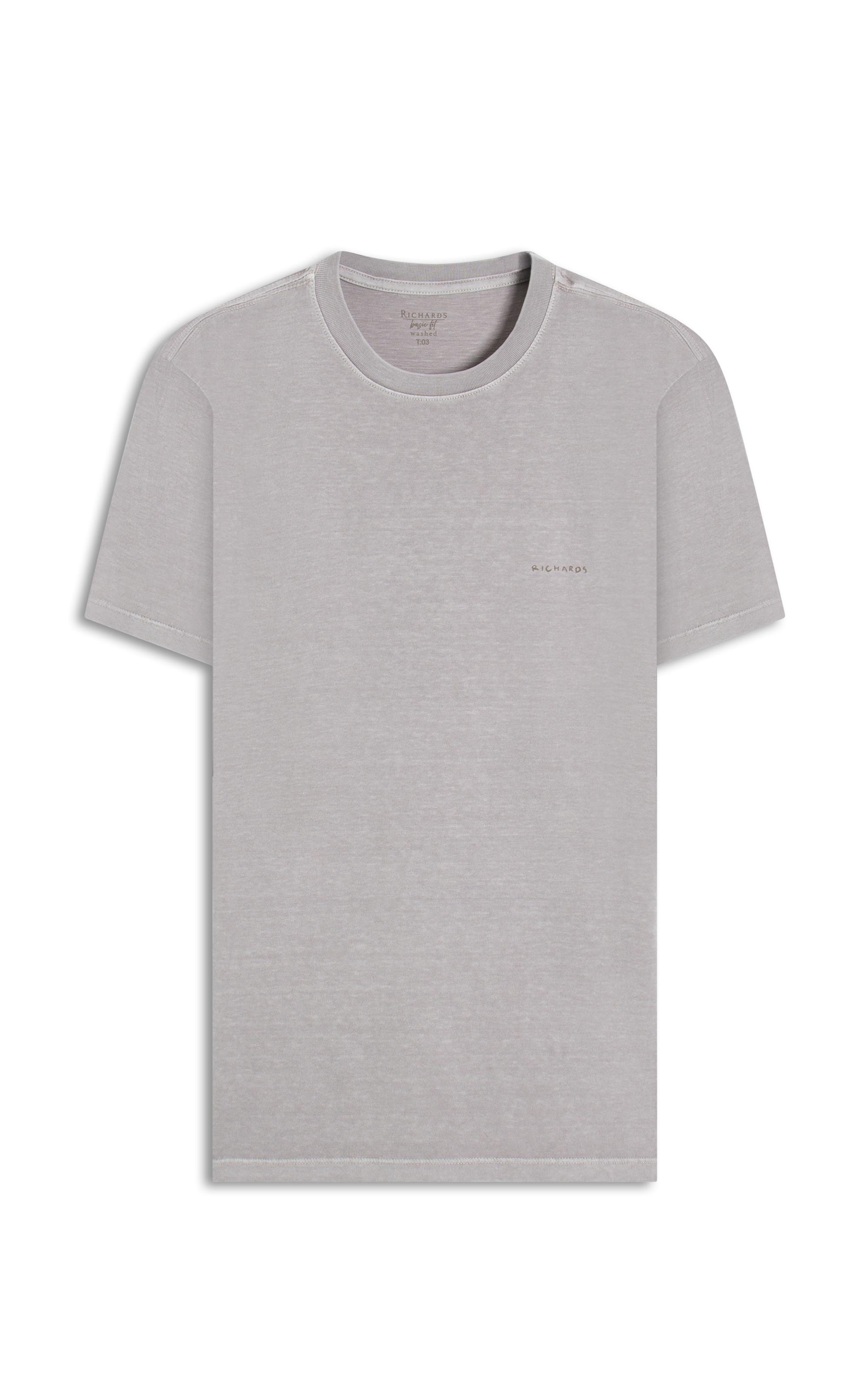 T-Shirt Washed Aquarela Cinza Claro