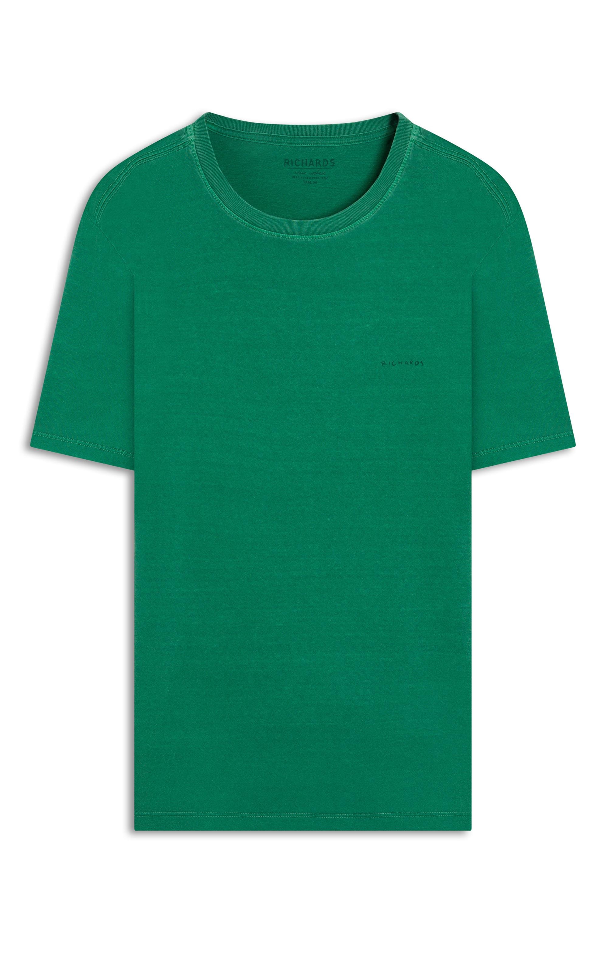 T-Shirt Washed Aquarela Esmeralda