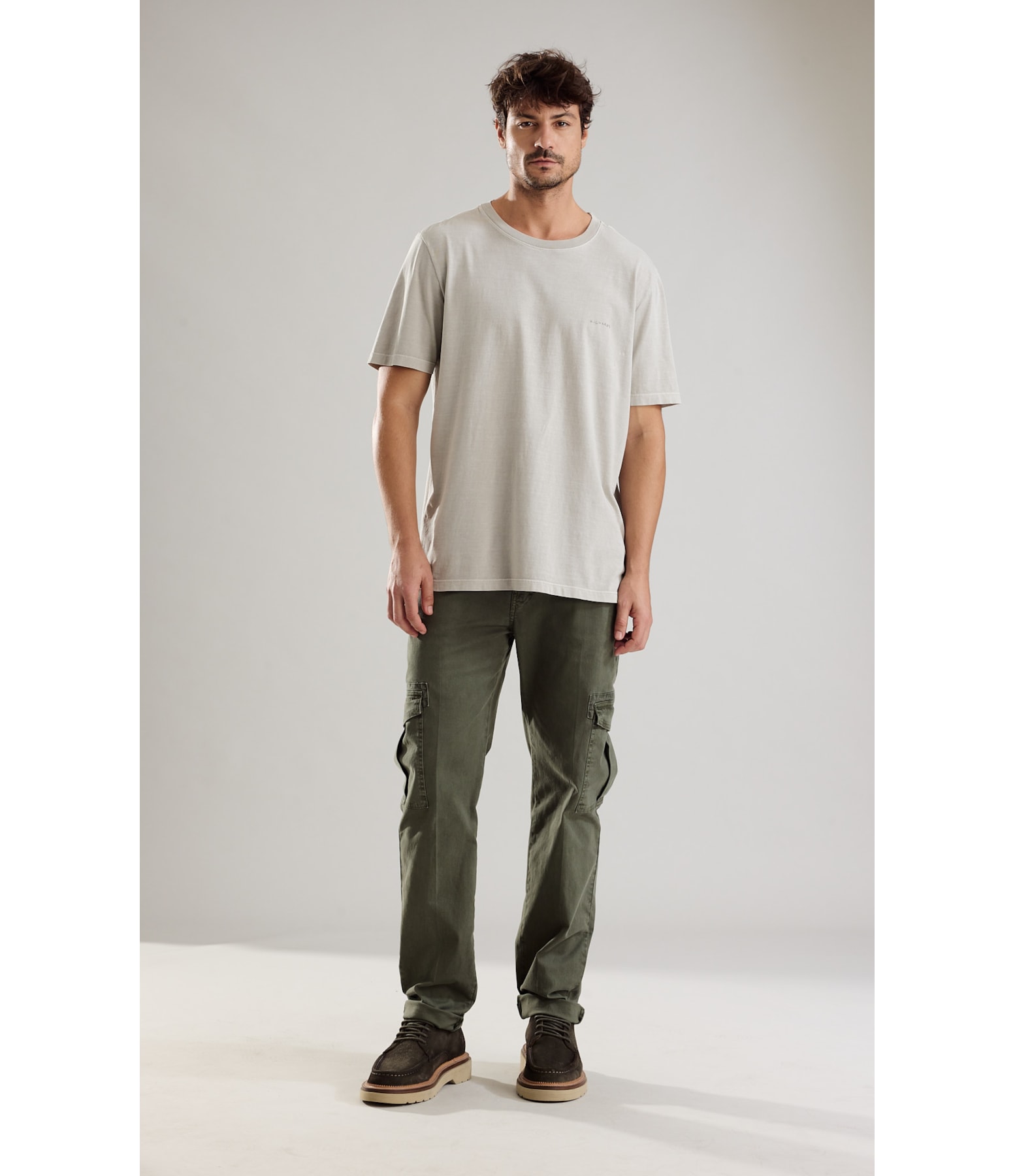 T-Shirt Washed Aquarela Gelo