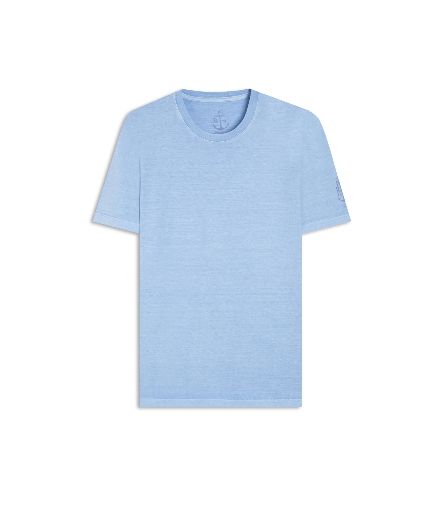 T-Shirt  Washed Aquarela Mono Barco Azul Claro