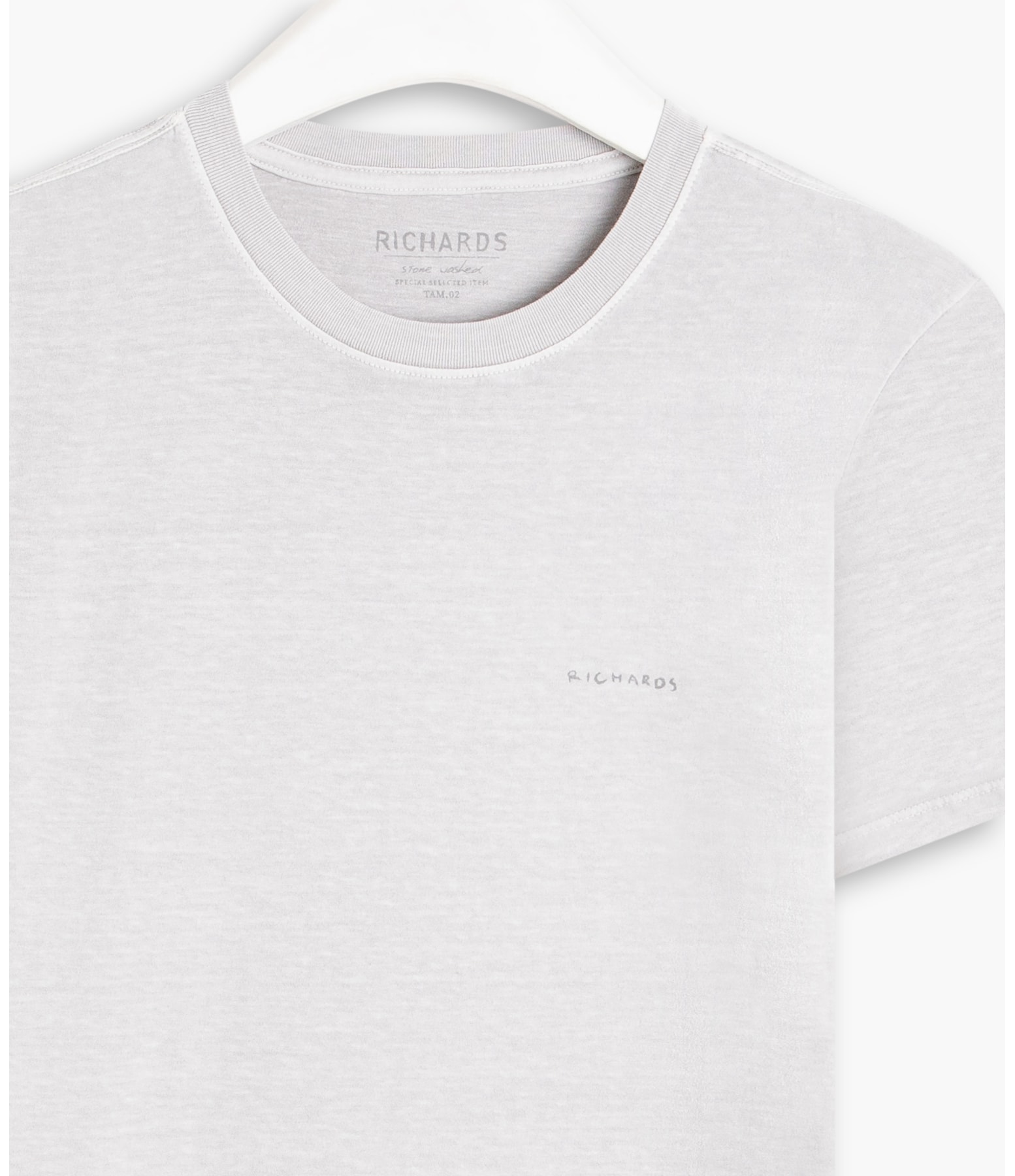 T-Shirt Washed Aquarela Prata