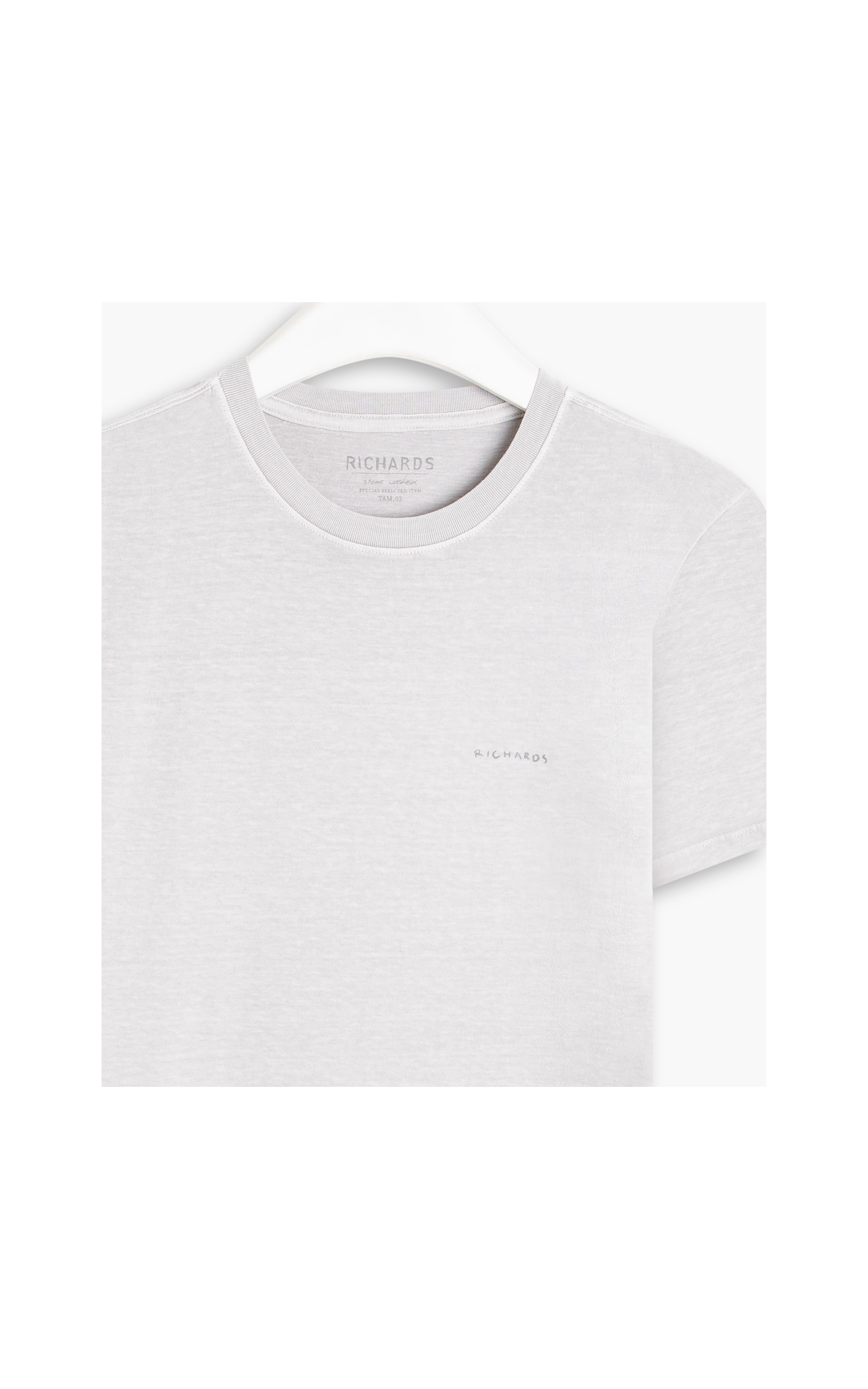 T-Shirt Washed Aquarela Prata