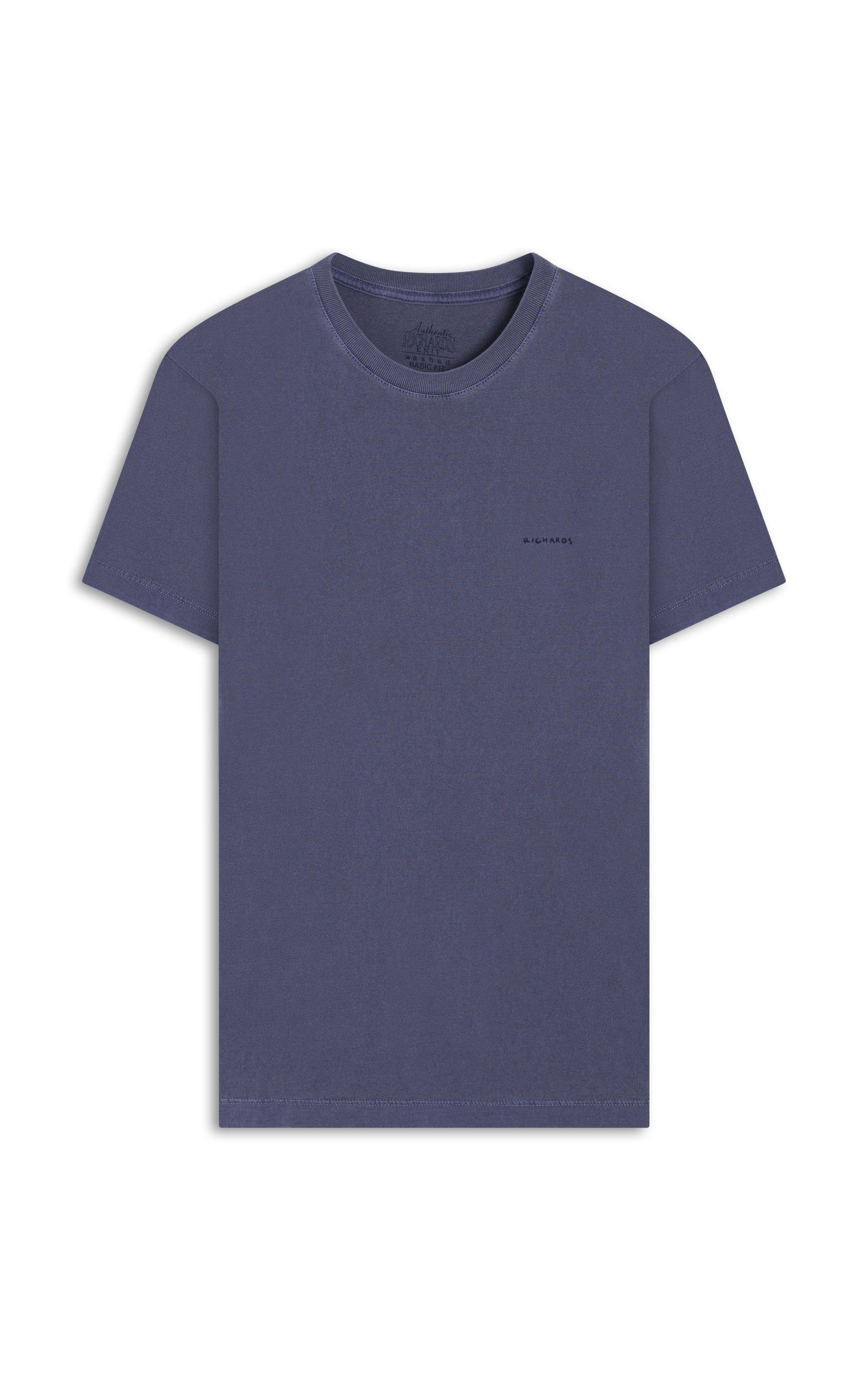 T-Shirt Washed Aquarela Purple Blue