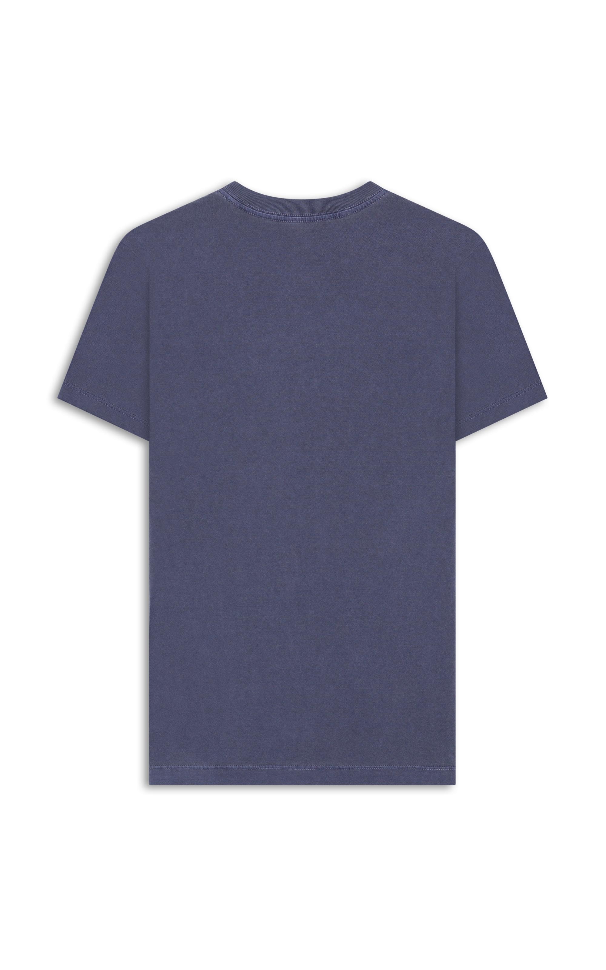 T-Shirt Washed Aquarela Purple Blue