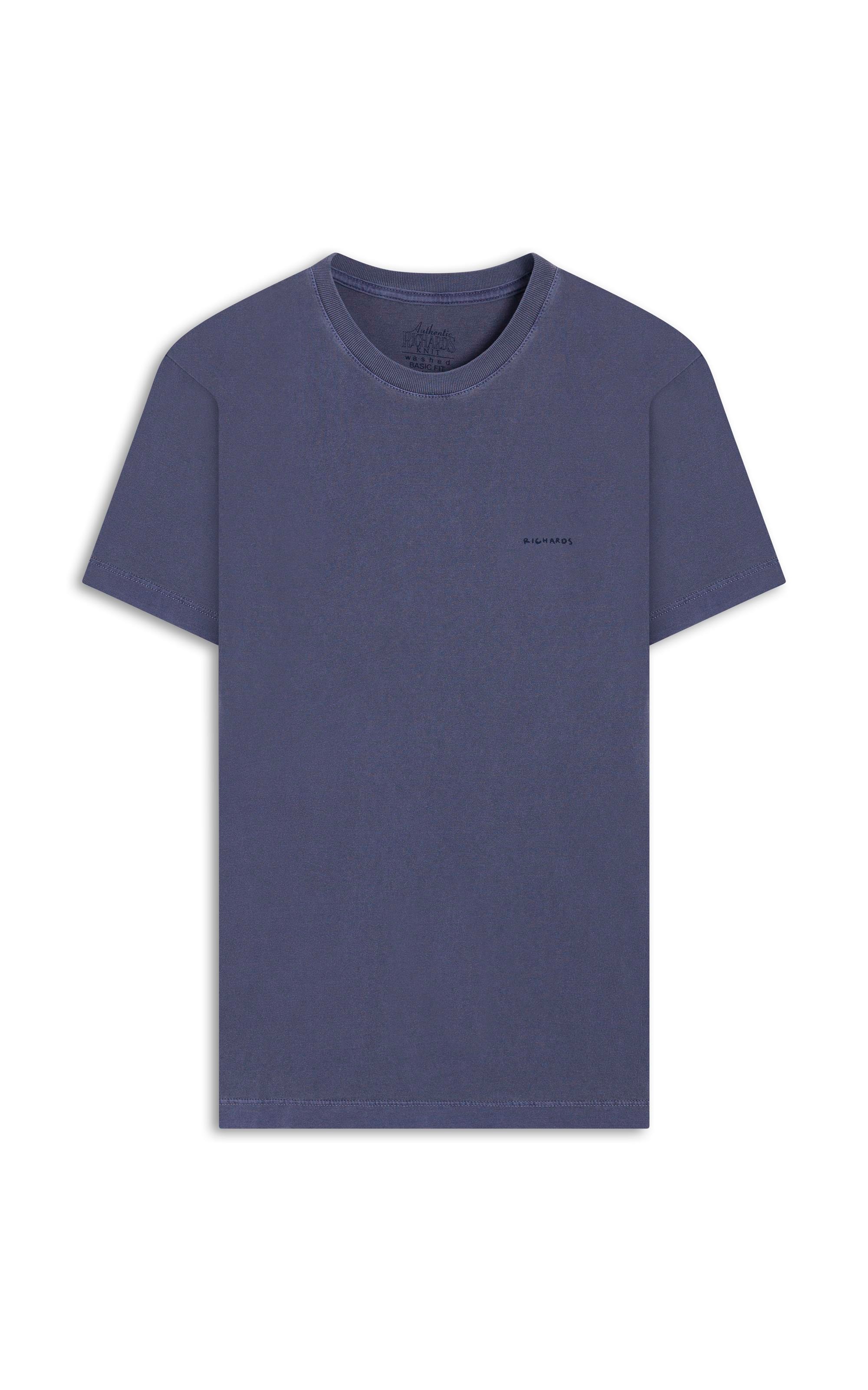 T-Shirt Washed Aquarela Purple Blue