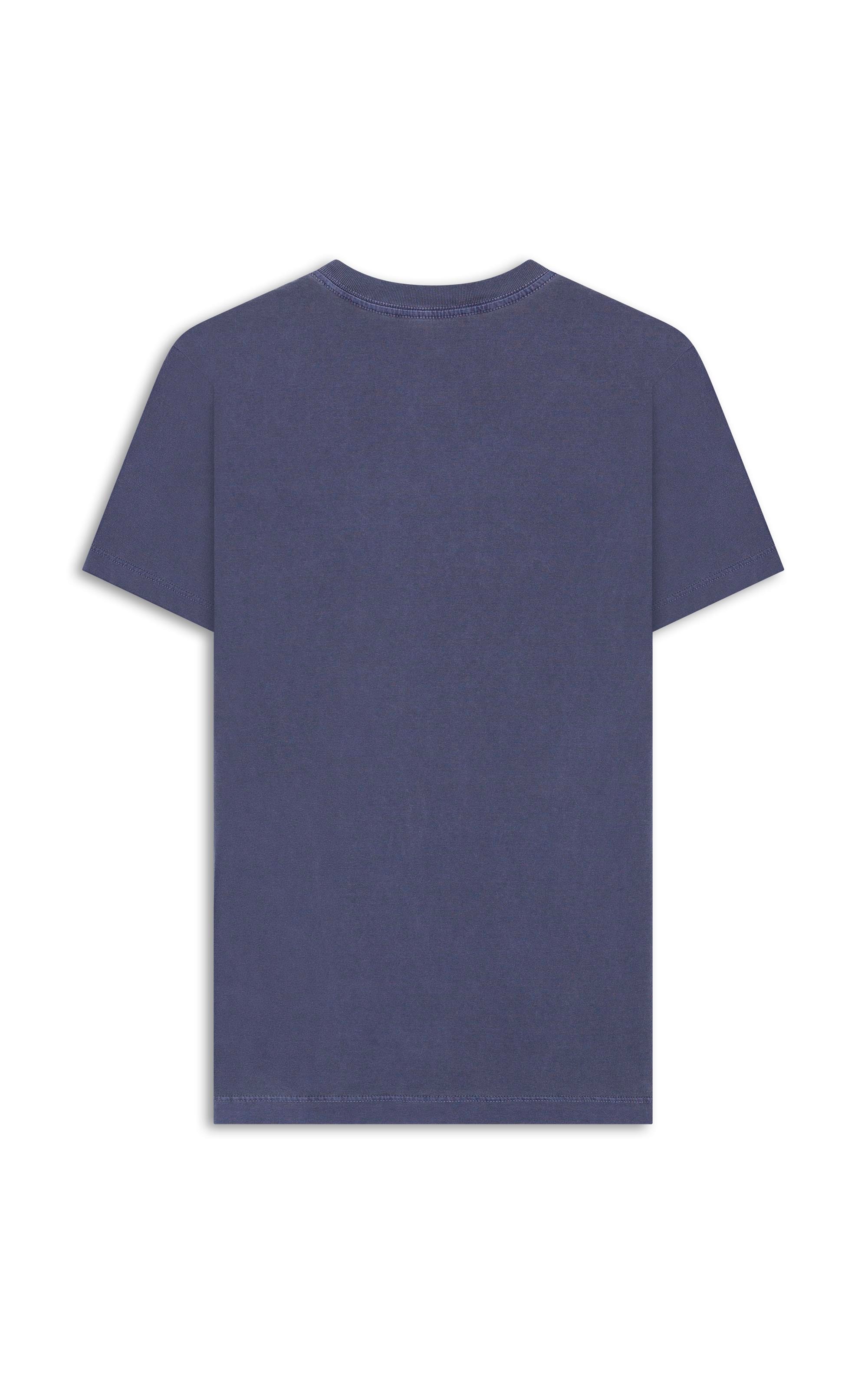 T-Shirt Washed Aquarela Purple Blue