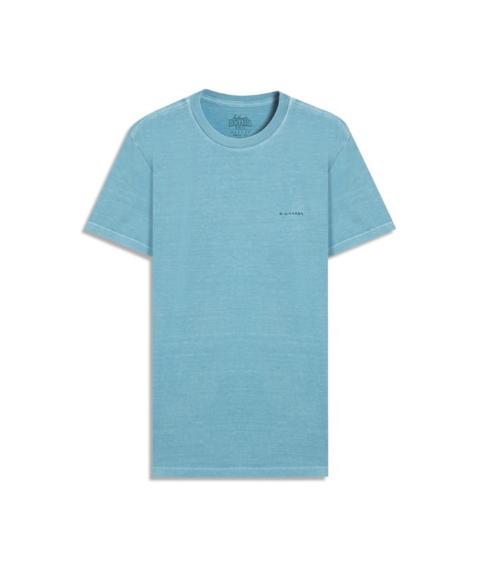 T-Shirt Washed Aquarela Turquesa