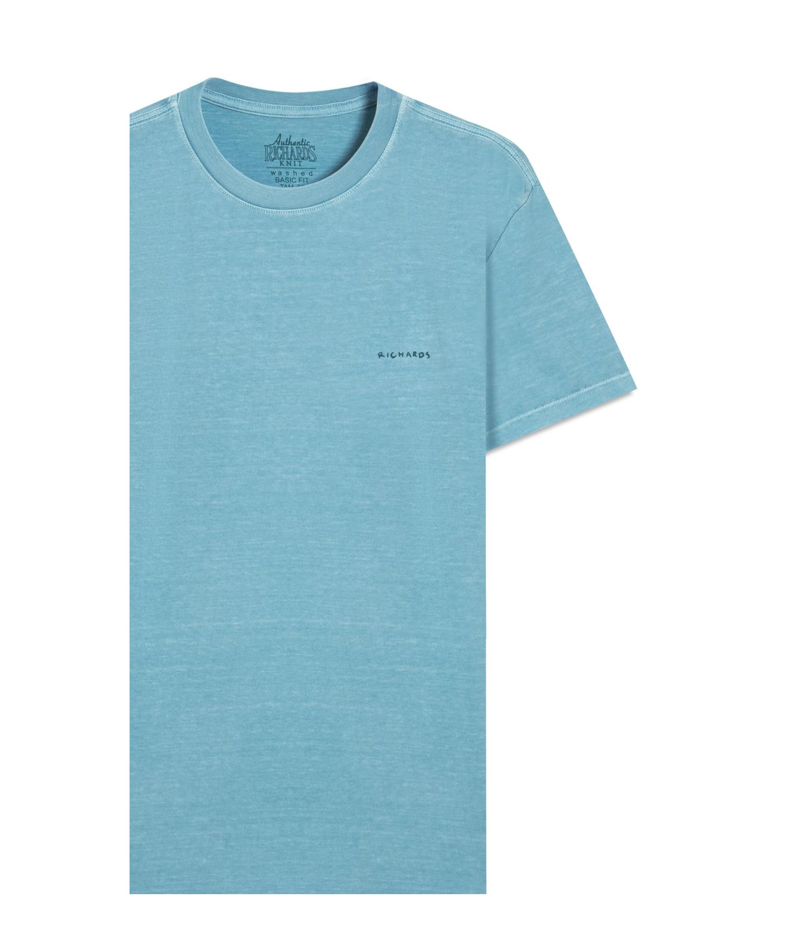 T-Shirt Washed Aquarela Turquesa