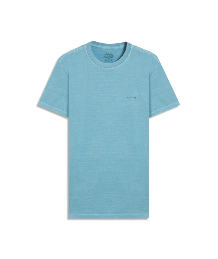 T-Shirt Washed Aquarela Turquesa
