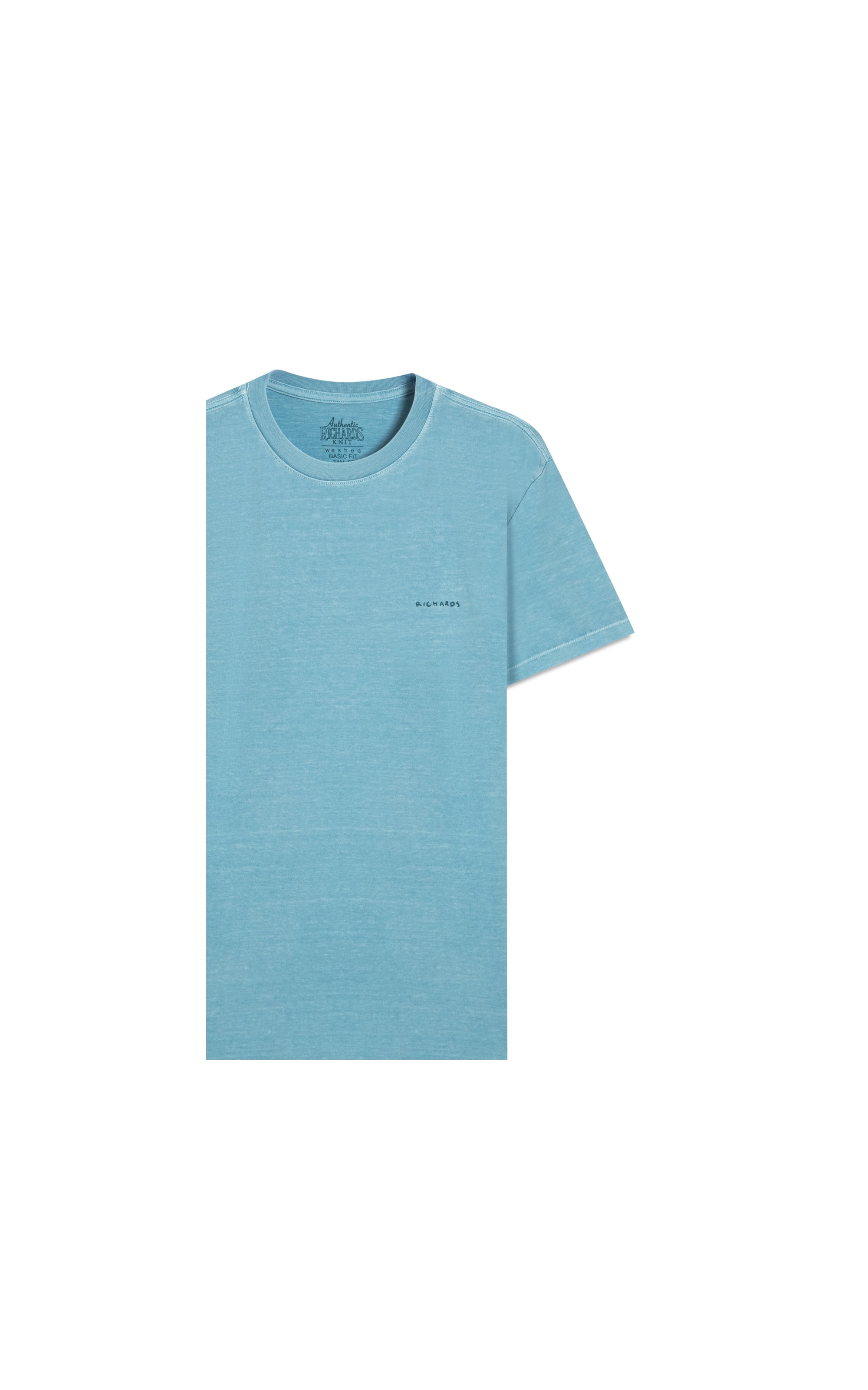 T-Shirt Washed Aquarela Turquesa