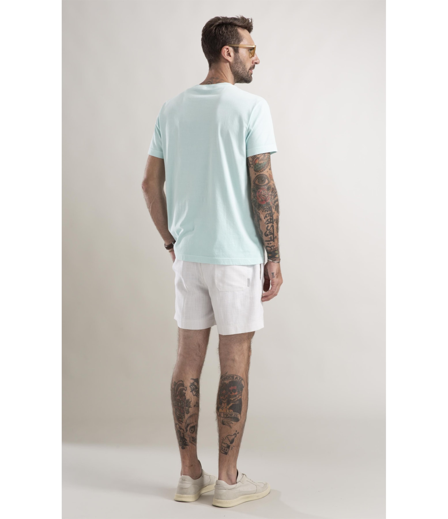 T-Shirt Washed Aquarela Verde Agua