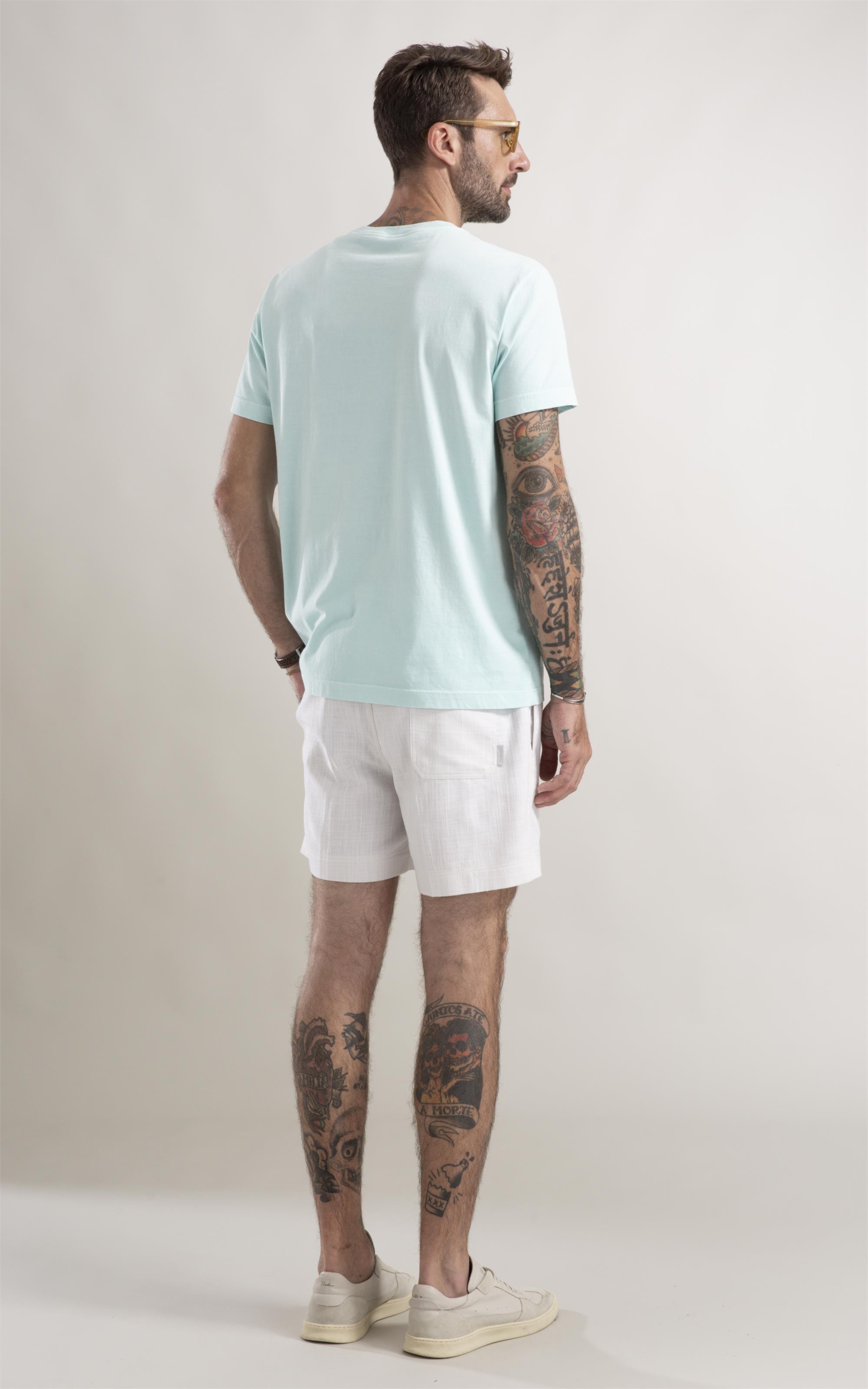 T-Shirt Washed Aquarela Verde Agua