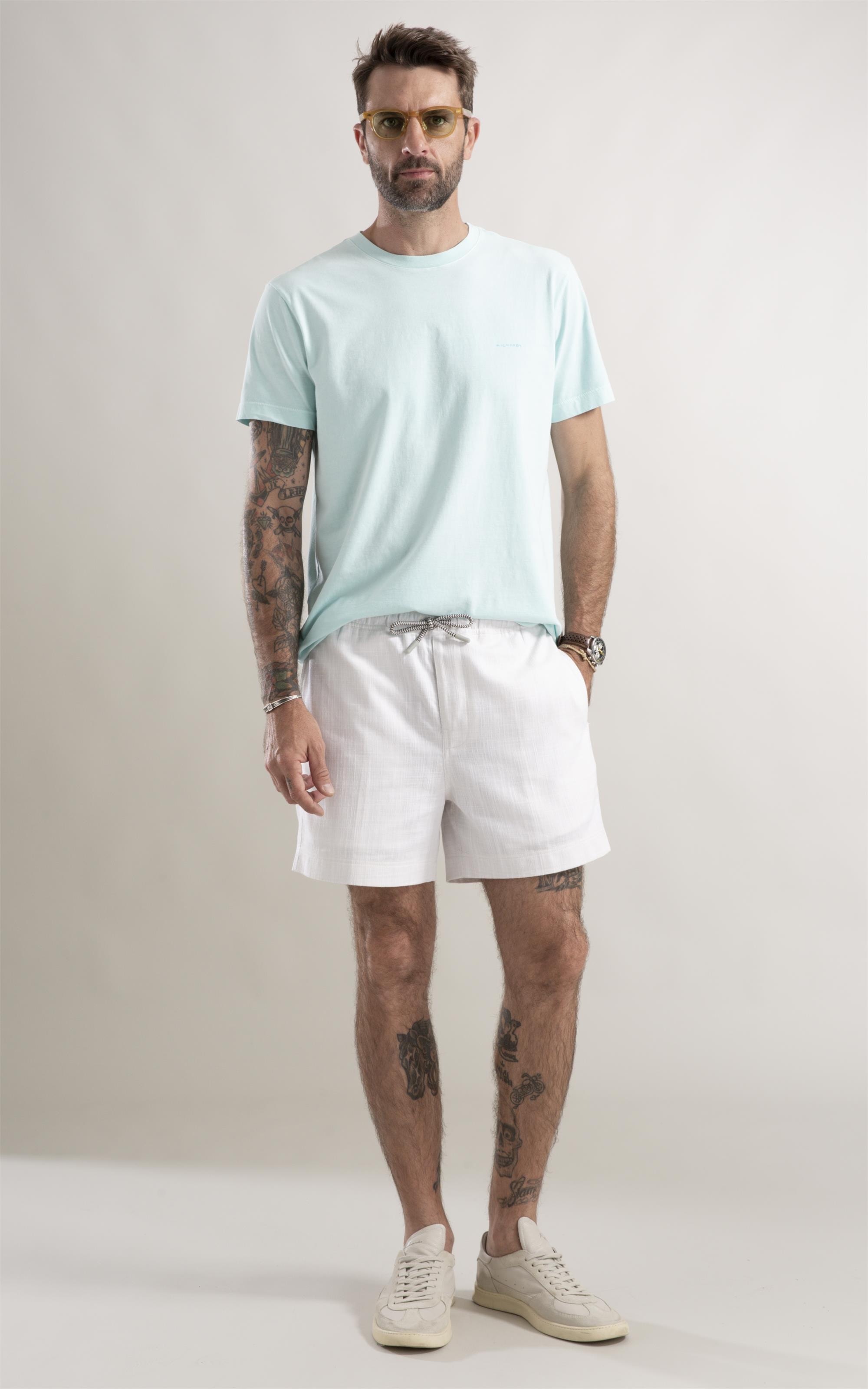 T-Shirt Washed Aquarela Verde Agua