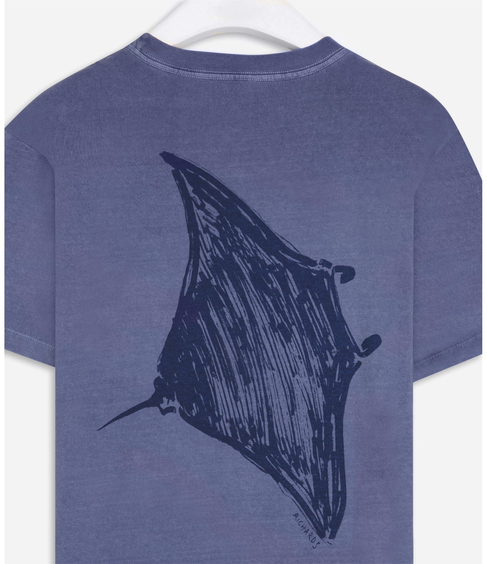 T-Shirt Washed Araia Azul Bic