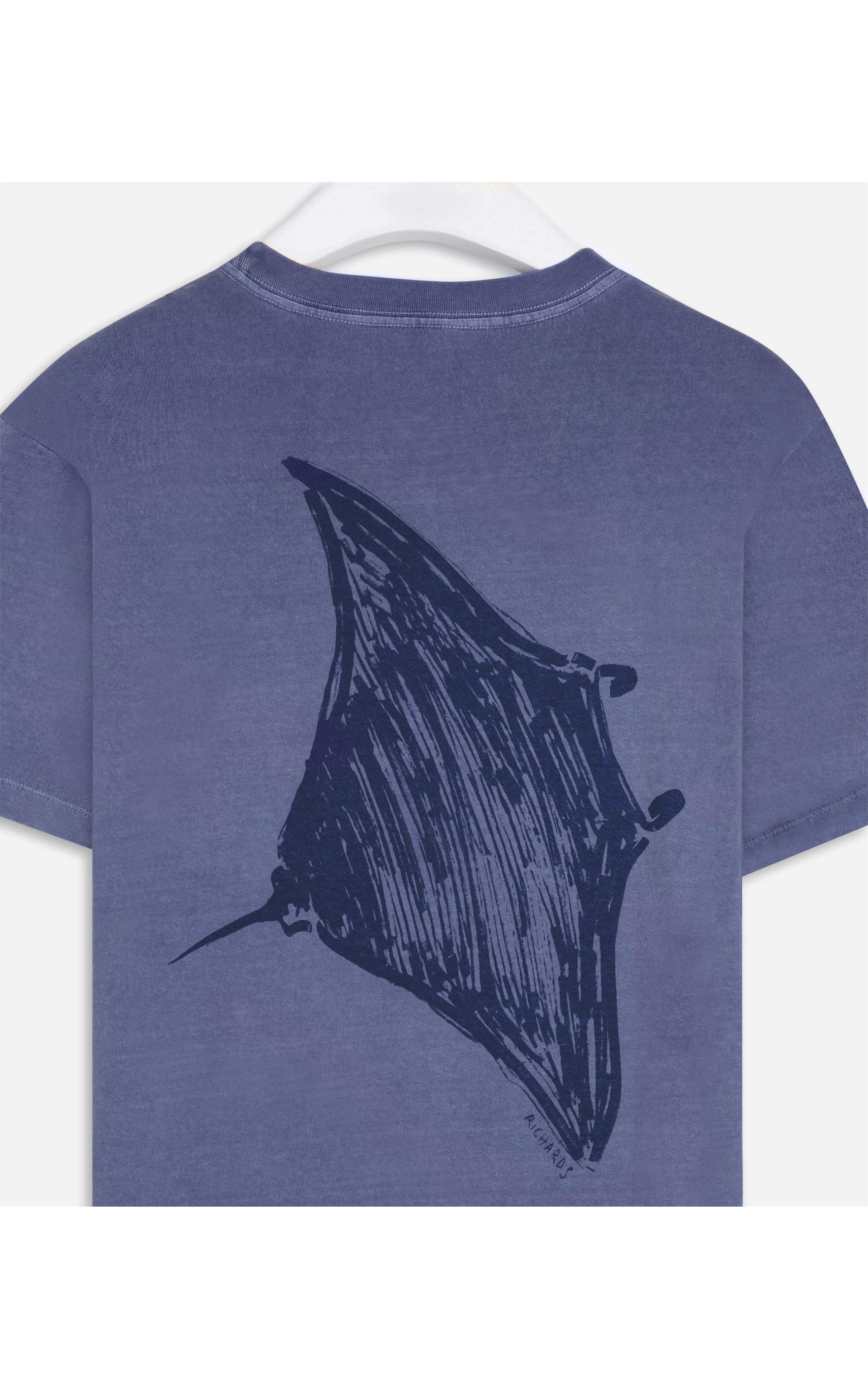 T-Shirt Washed Araia Azul Bic