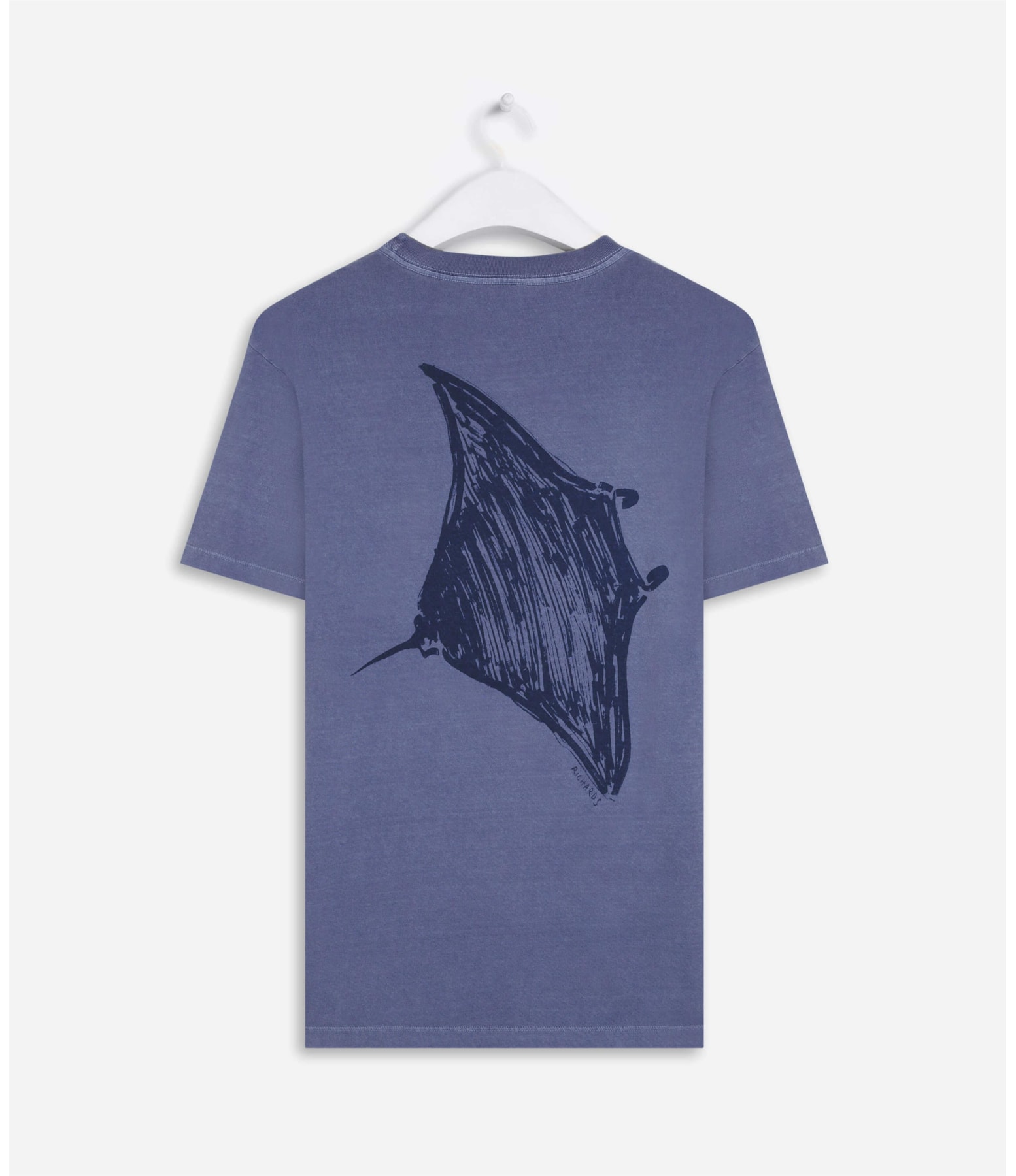 T-Shirt Washed Araia Azul Bic