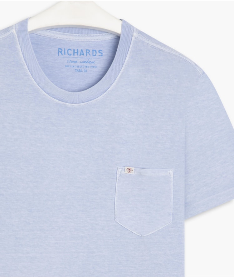 T-Shirt Washed Azul Claro
