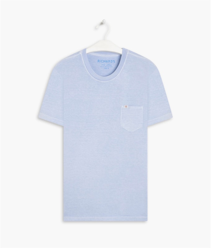 T-Shirt Washed Azul Claro