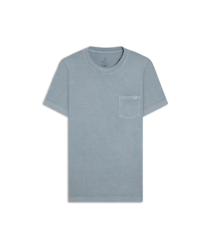 T-Shirt Washed Azul Piscina