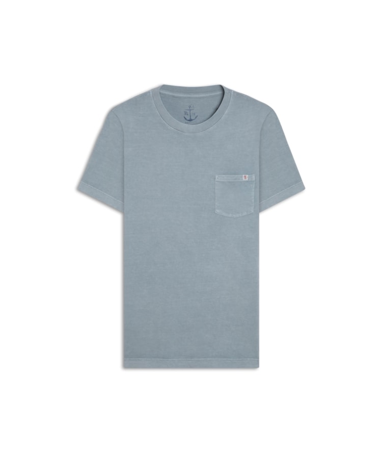 T-Shirt Washed Azul Piscina