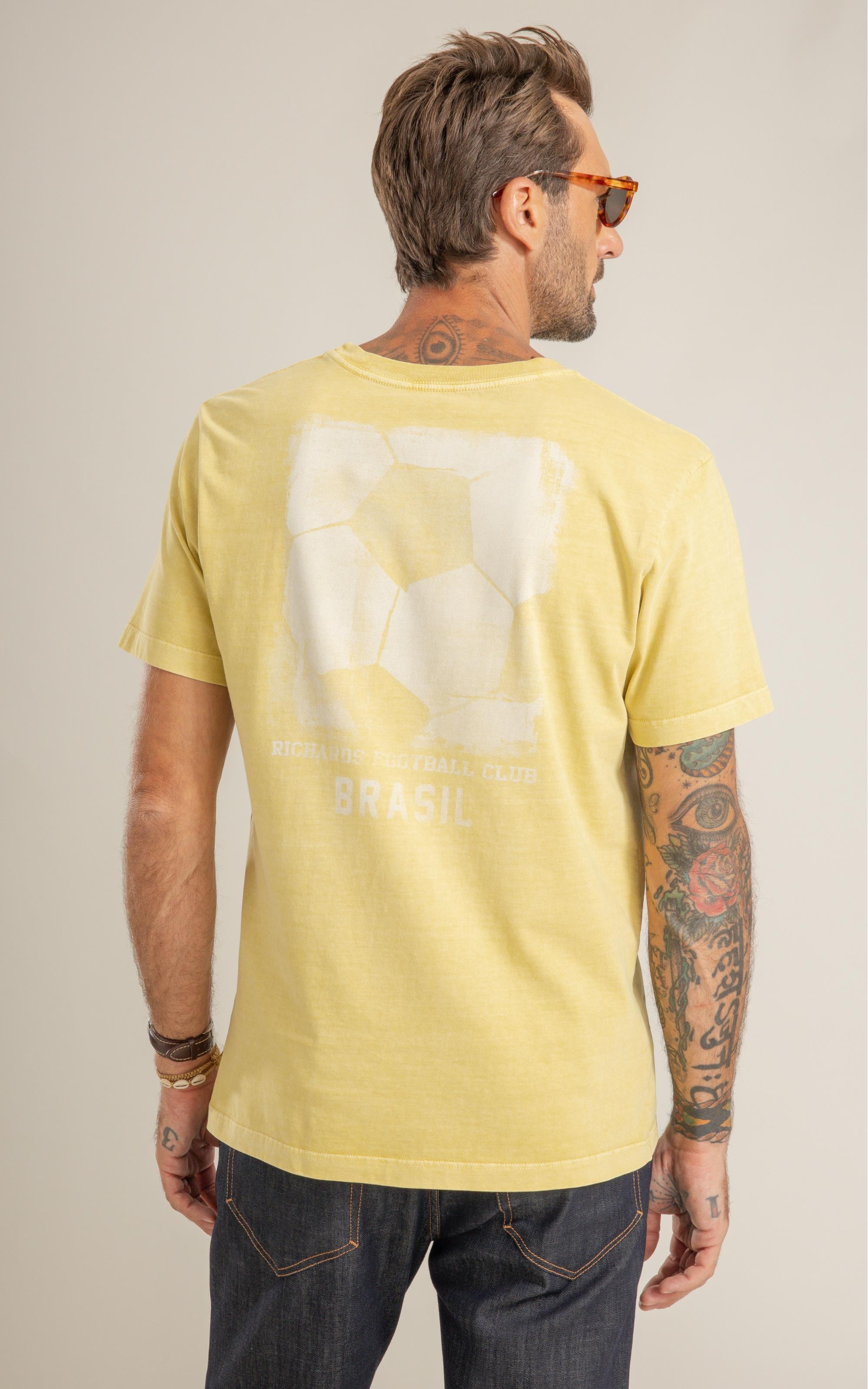 T-Shirt Washed Ball Costas Mc Mostarda