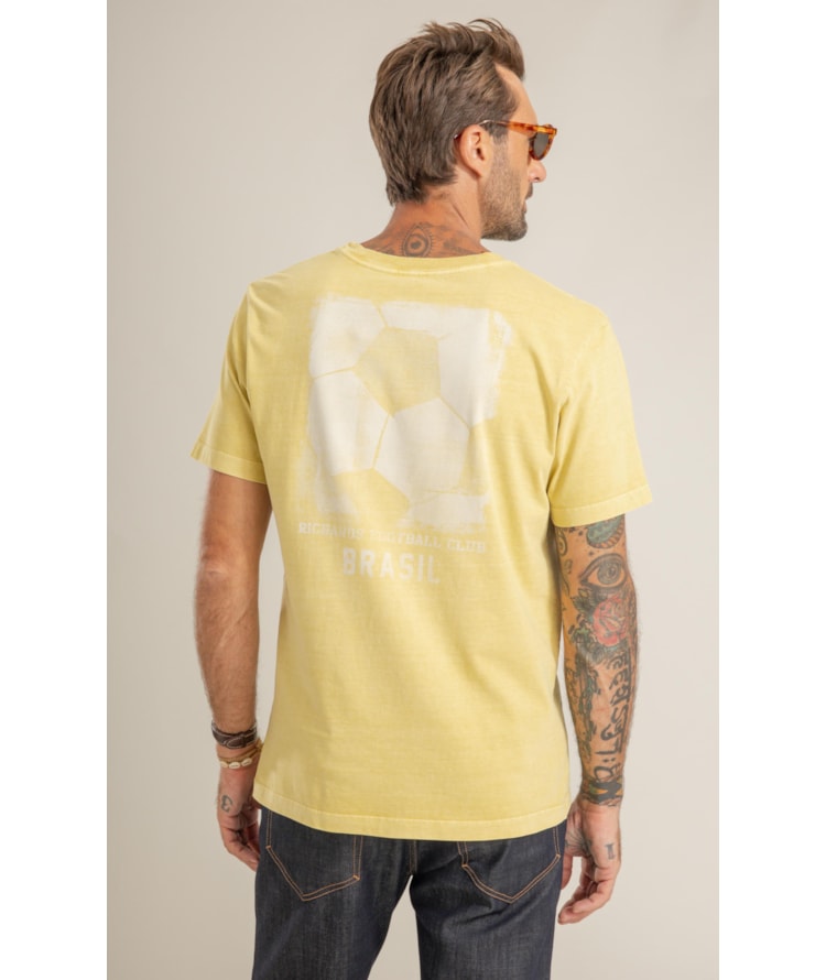 T-Shirt Washed Ball Costas Mc Mostarda