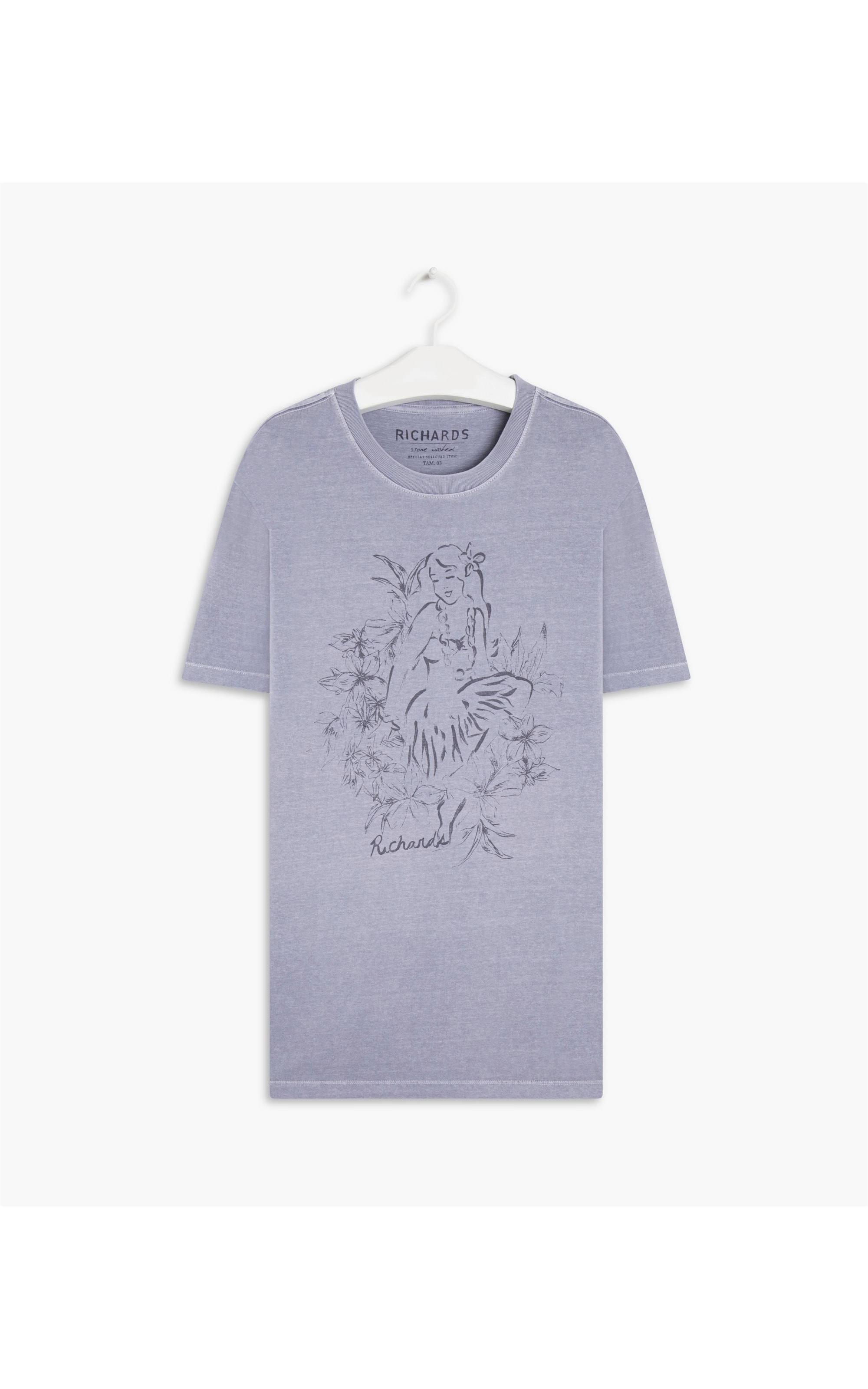 T-Shirt Washed Bela da Ilha Blue Vintage